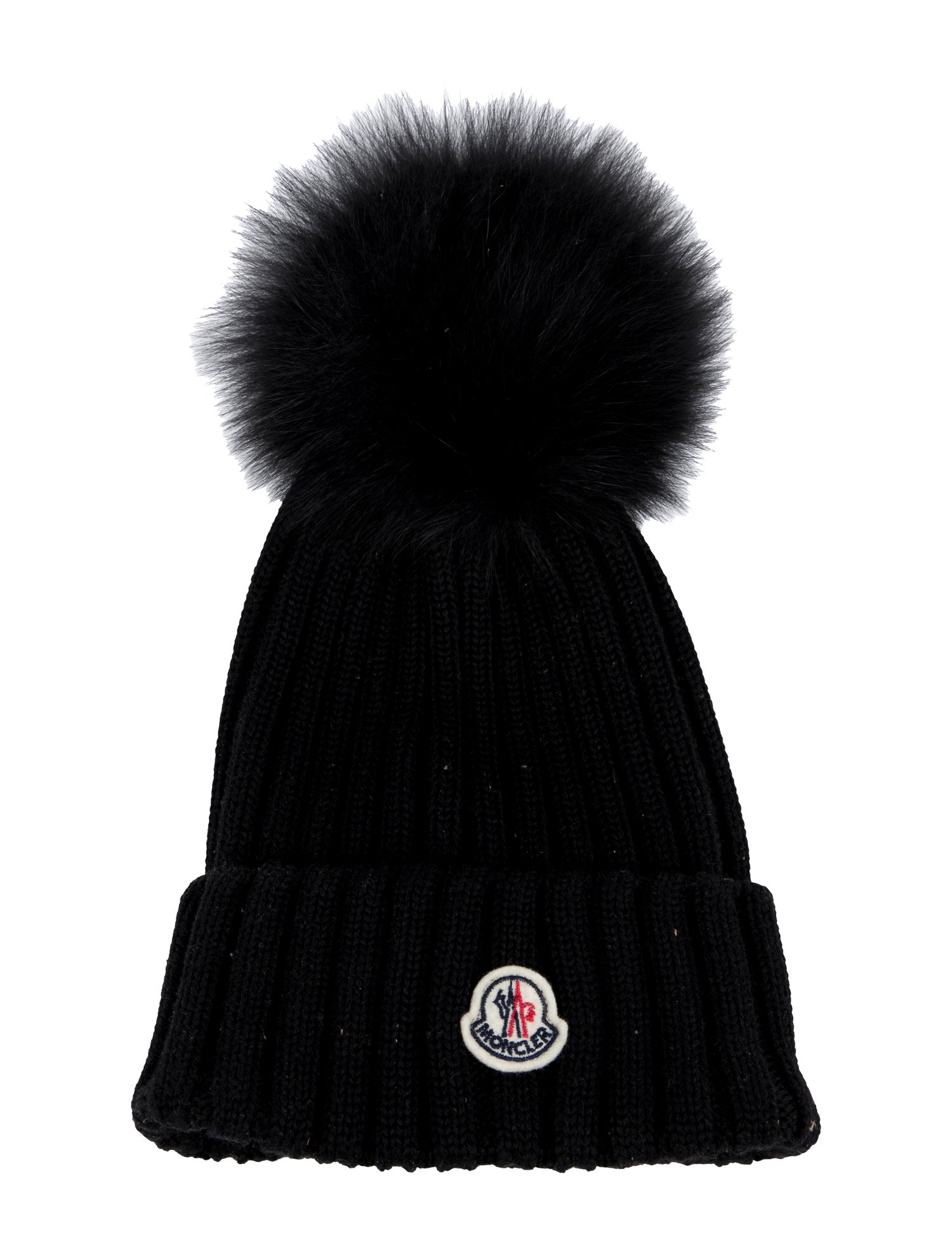Moncler Black Pom Beanie