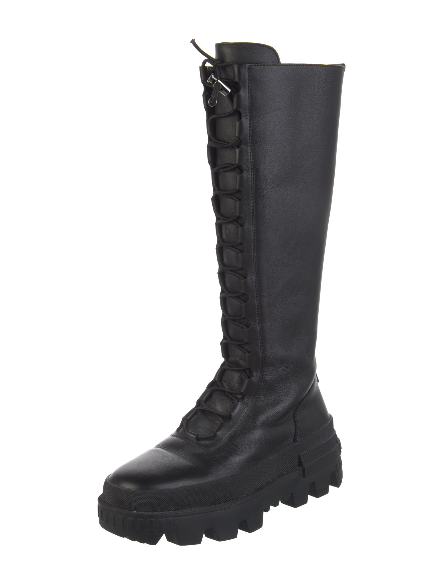 Moncler Leather Combat Boots