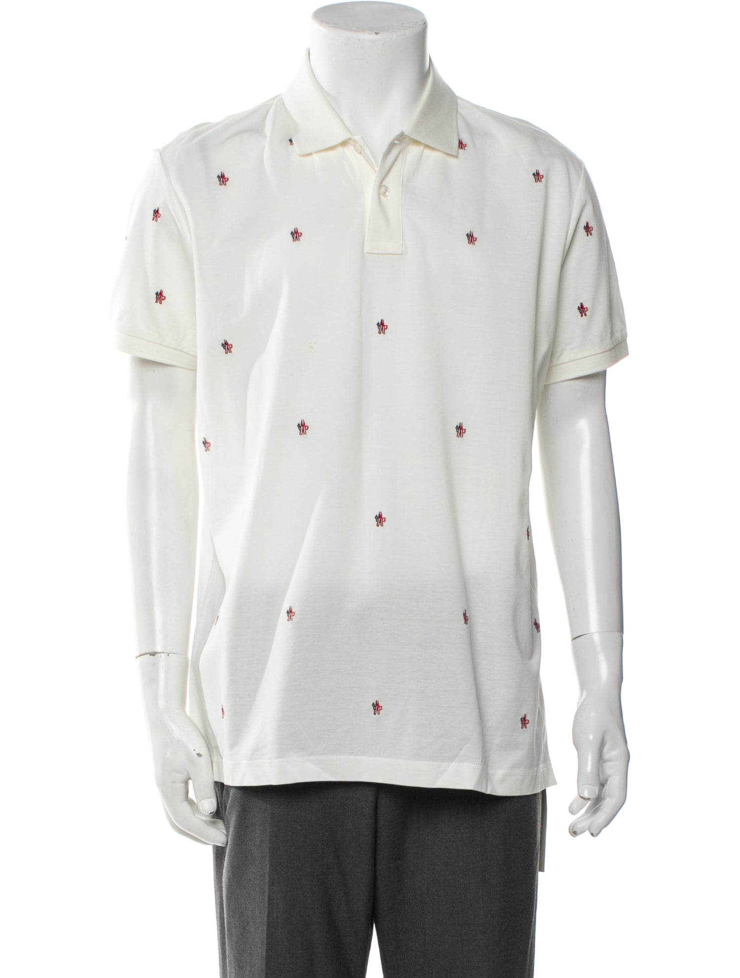 Moncler Printed Collar Polo Shirt