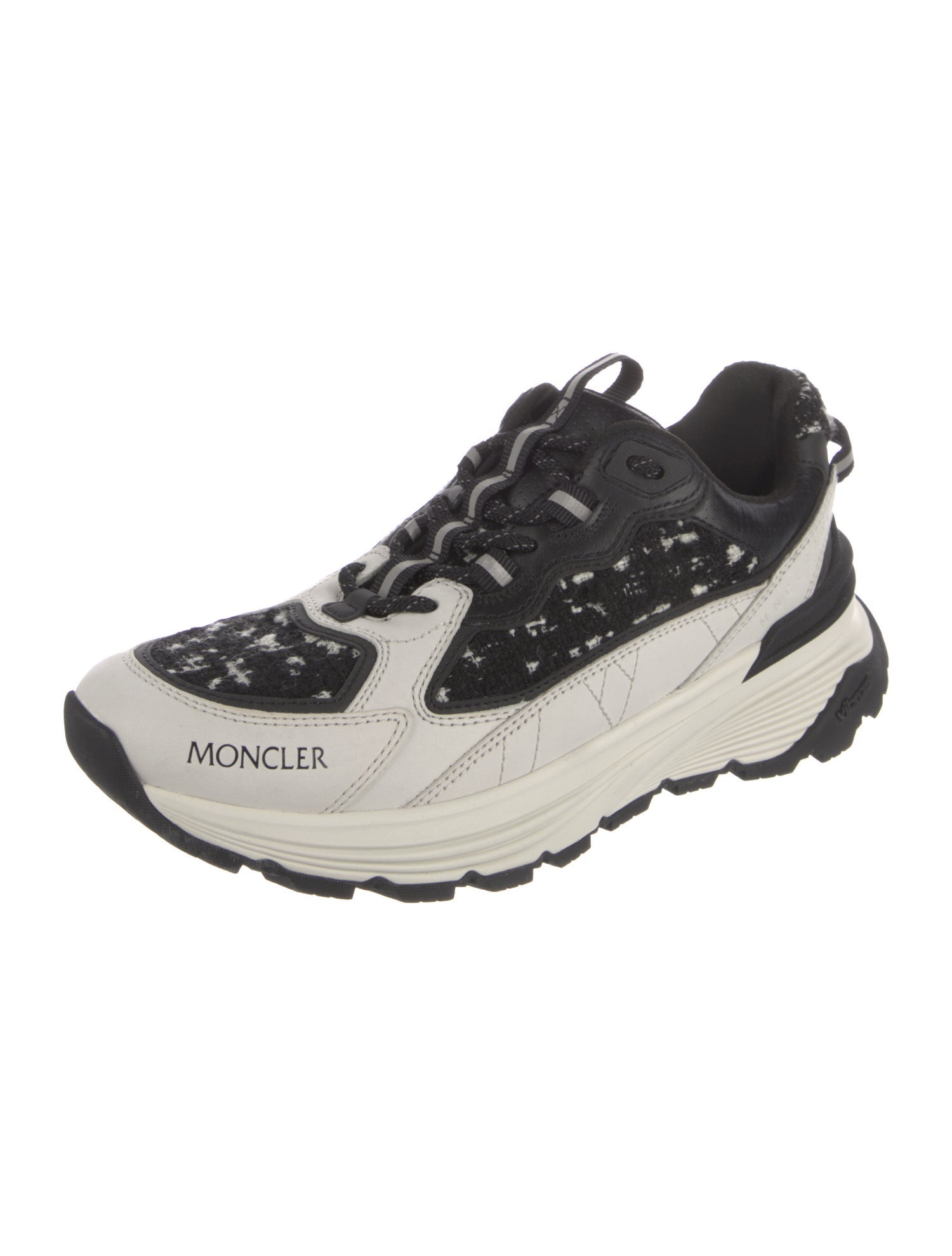 Moncler Suede Colorblock Pattern Athletic Sneakers