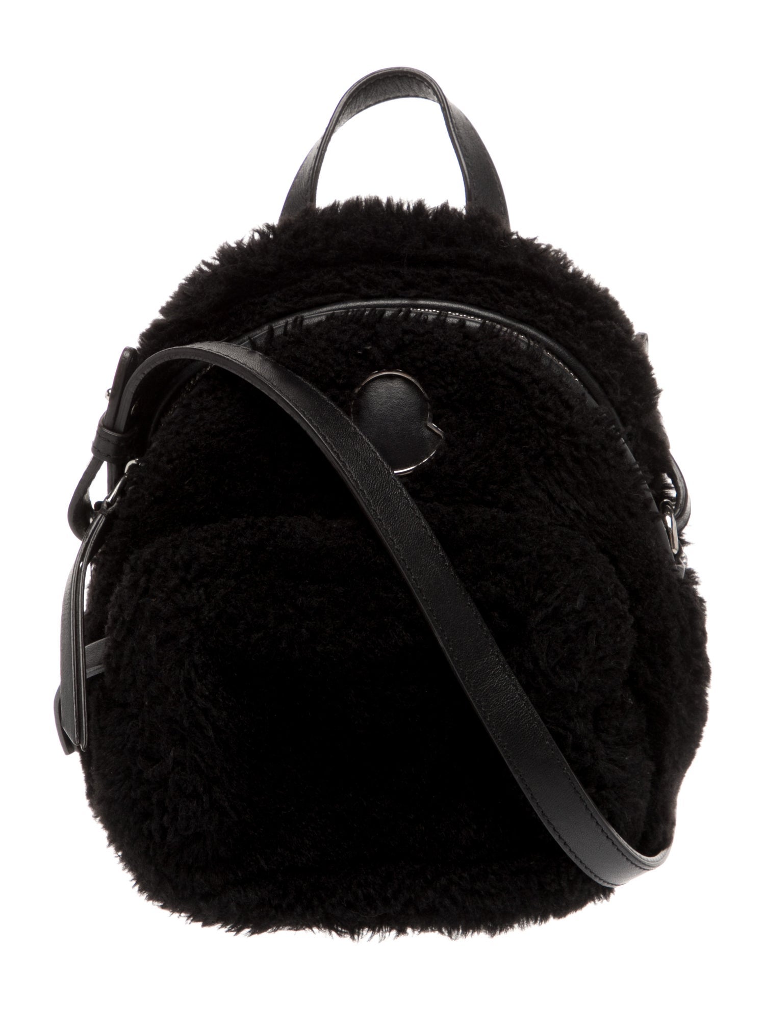 Moncler Faux Fur Top Handle Bag