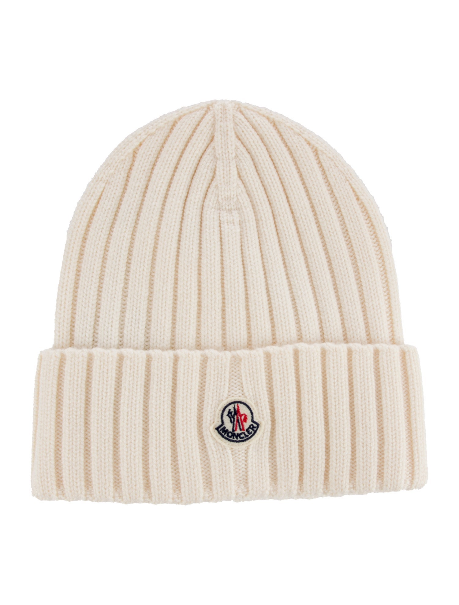 Moncler Neutral Virgin Wool Knitted Beanie w/ Tags