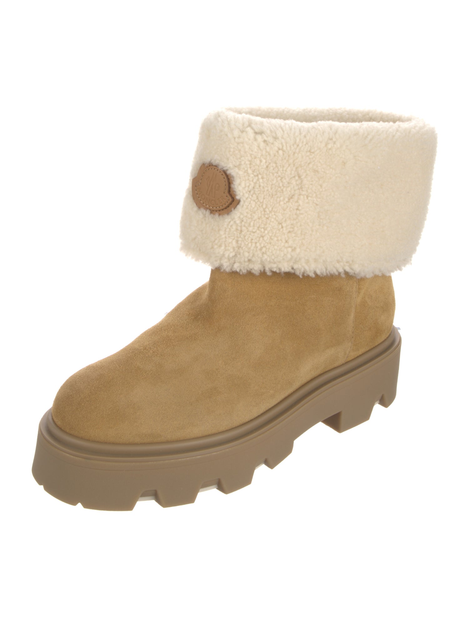 Moncler Suede Lace-Up Boots