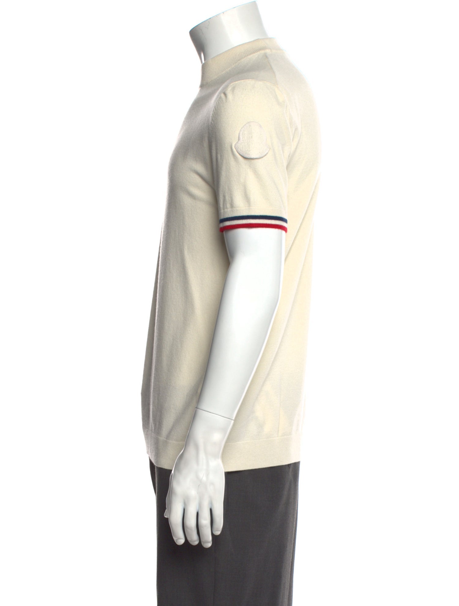 Moncler Striped Turtleneck Polo Sweater