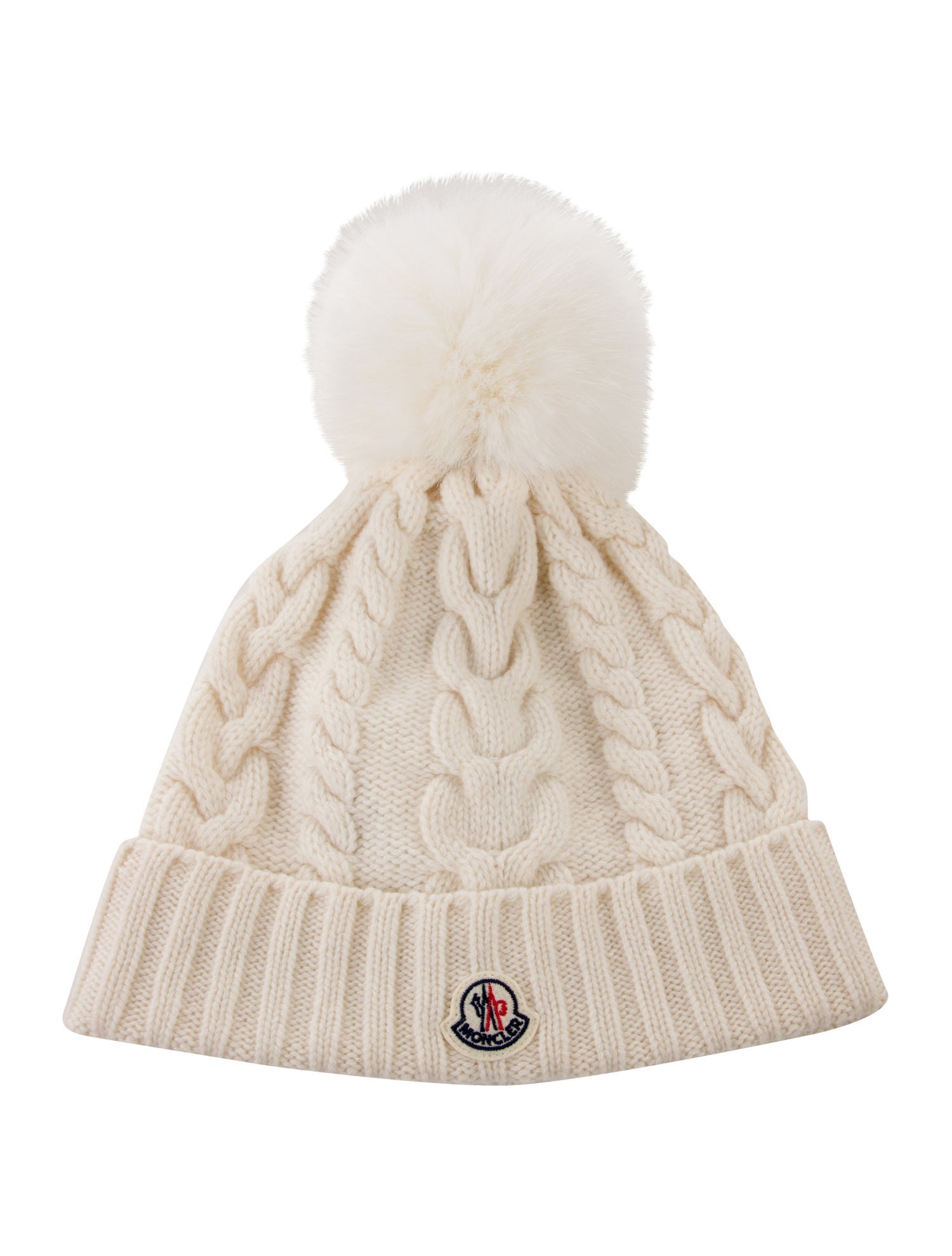 Moncler women's neutral beanie