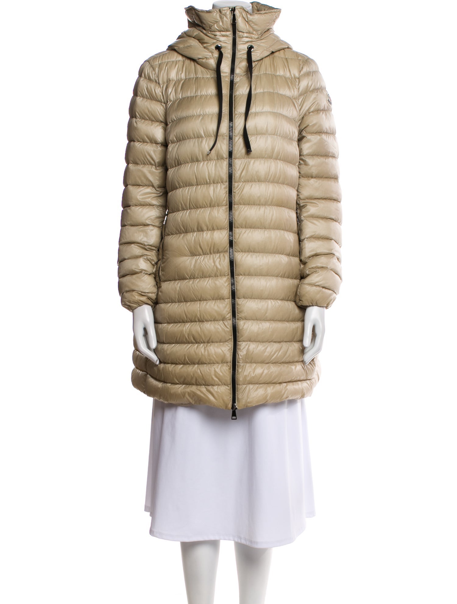 Moncler Nylon Faux Fur Coat