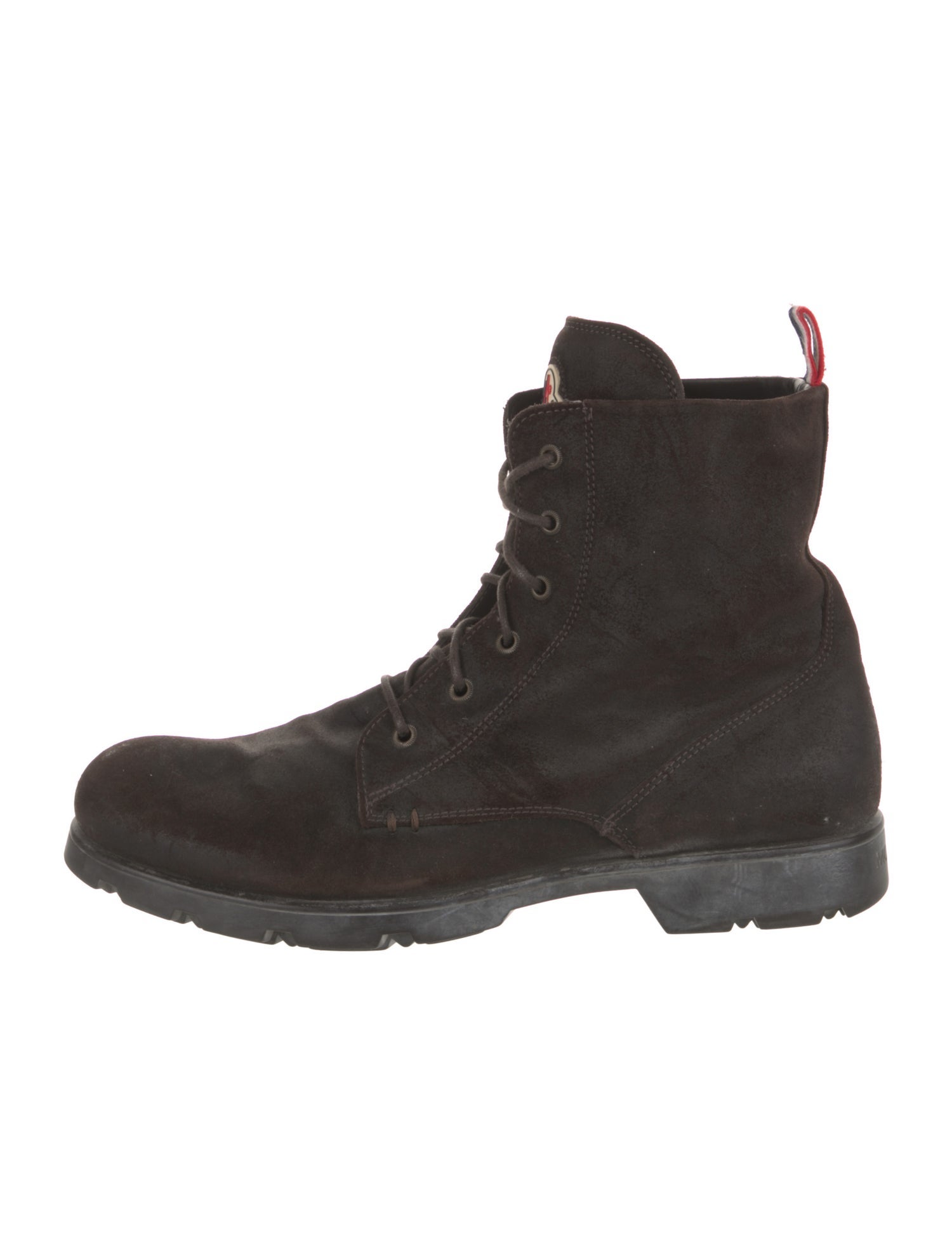 Moncler Suede Lace-Up Boots