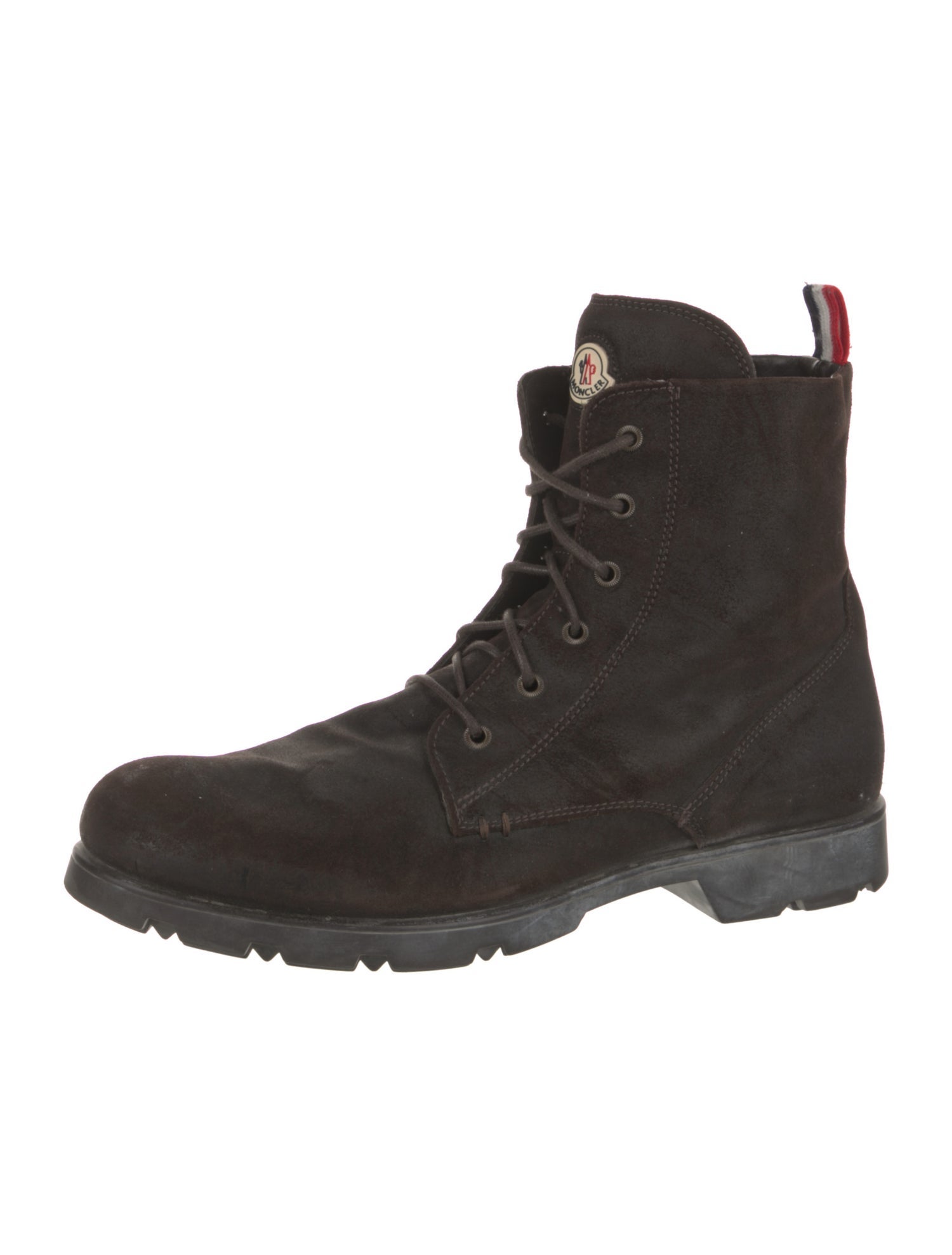 Moncler Suede Lace-Up Boots