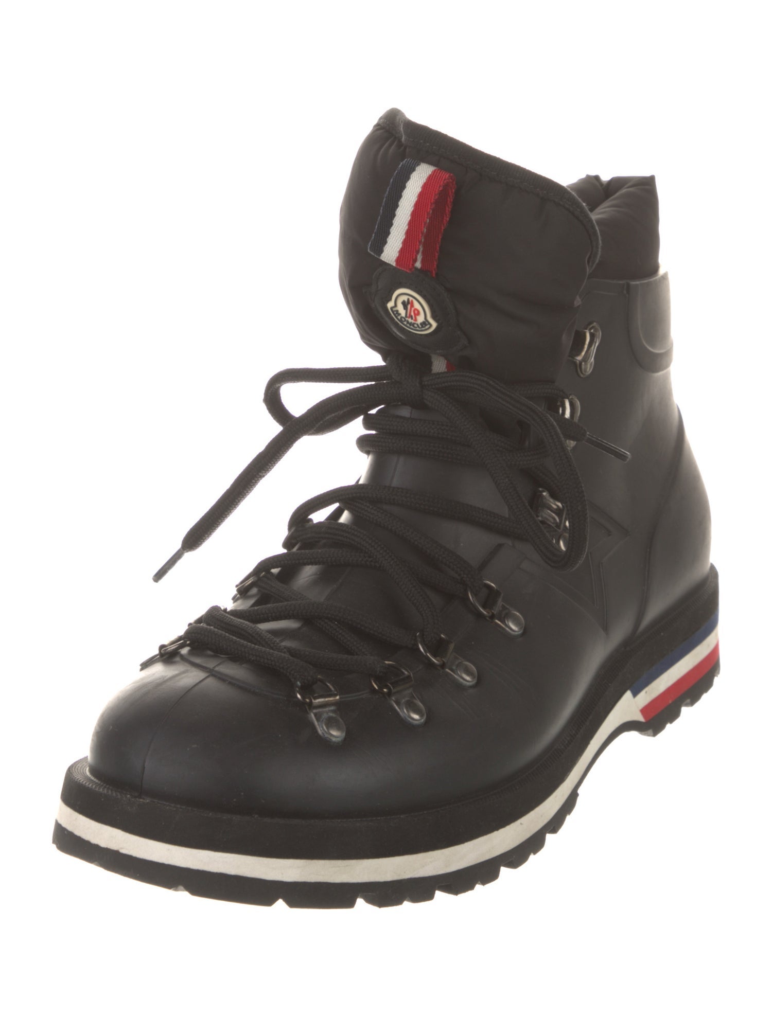 Moncler Leather Lace-Up Boots