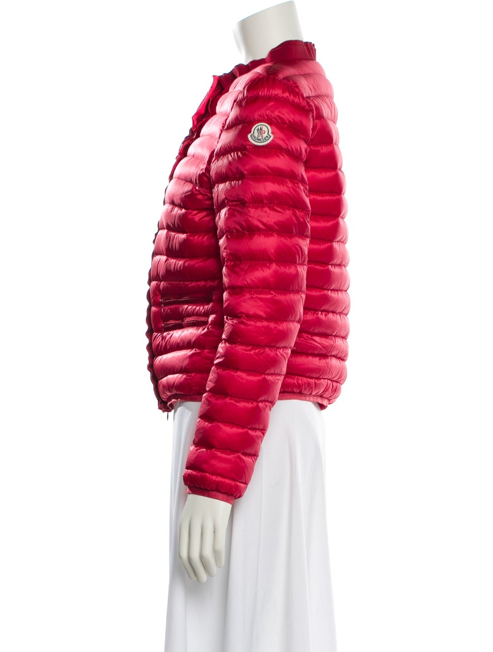 Moncler Down Down Jacket Red Striped Grosgrain Tr… - image 2