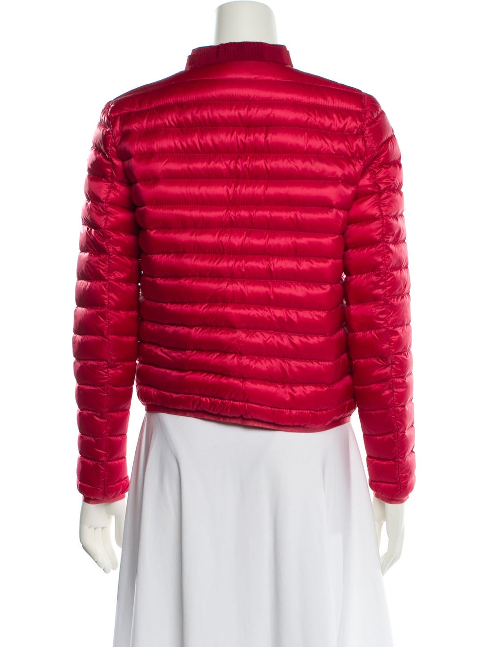 Moncler Down Down Jacket Red Striped Grosgrain Tr… - image 3