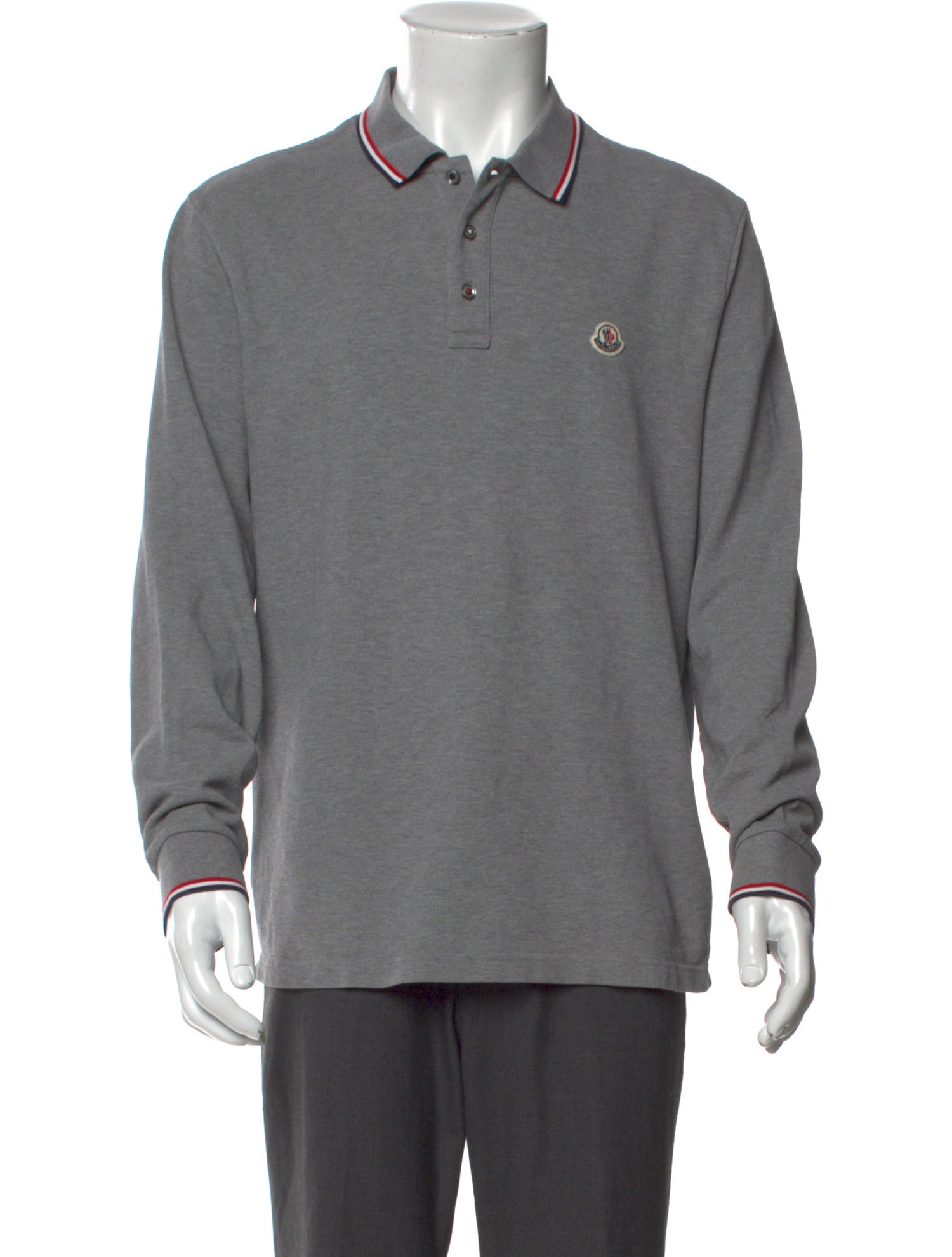 Moncler Polo manica lunga Collar Polo Shirt