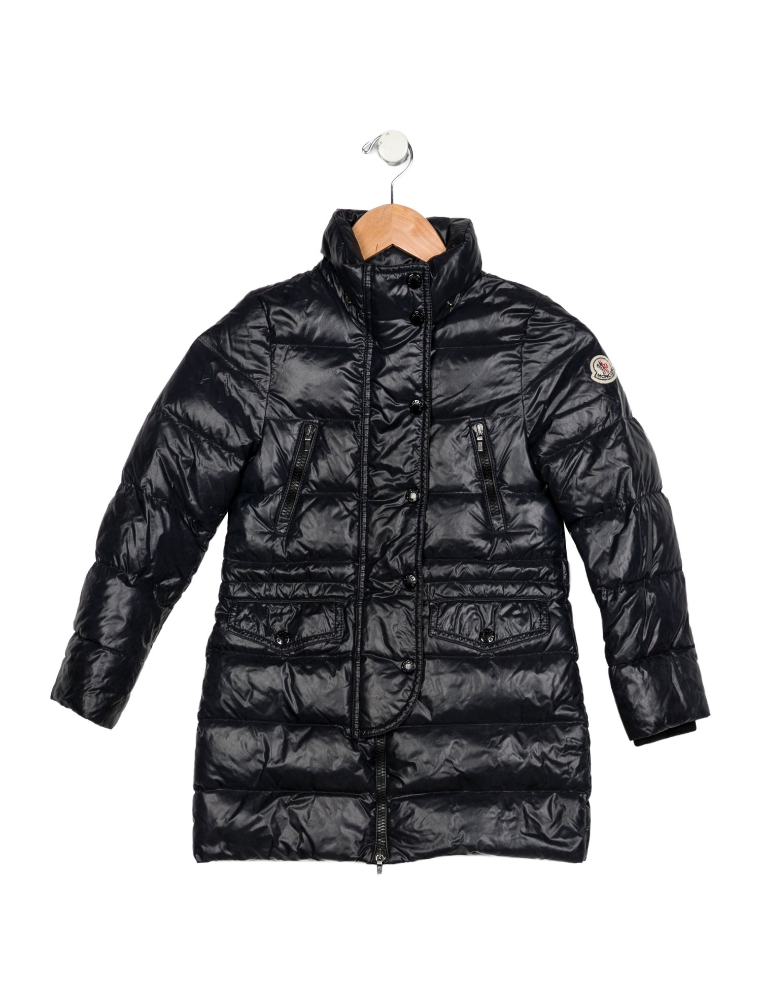 Moncler Girls' Knee-Length Down Coat