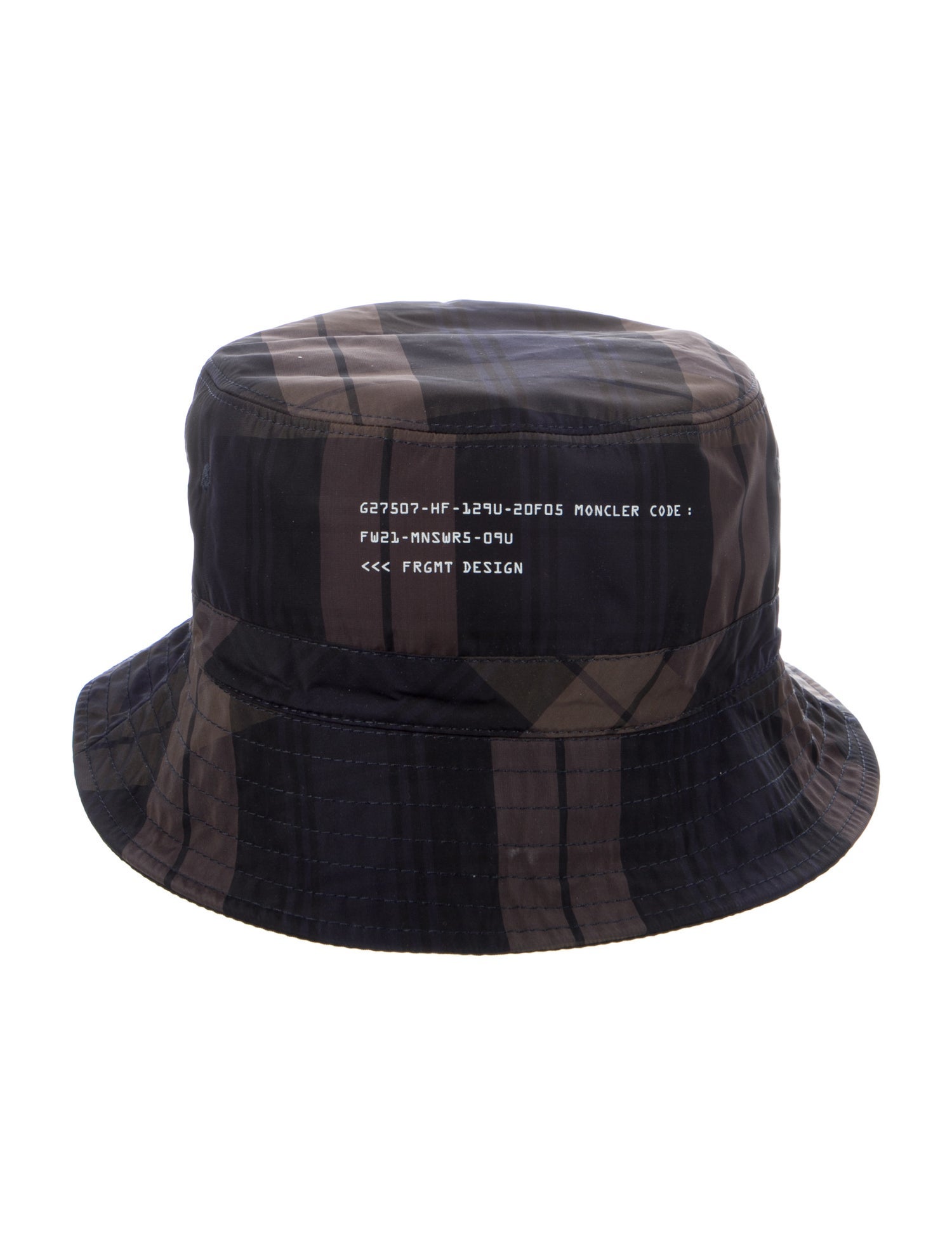 Moncler Blue Pattern Bucket Hat Size XL w/Tags