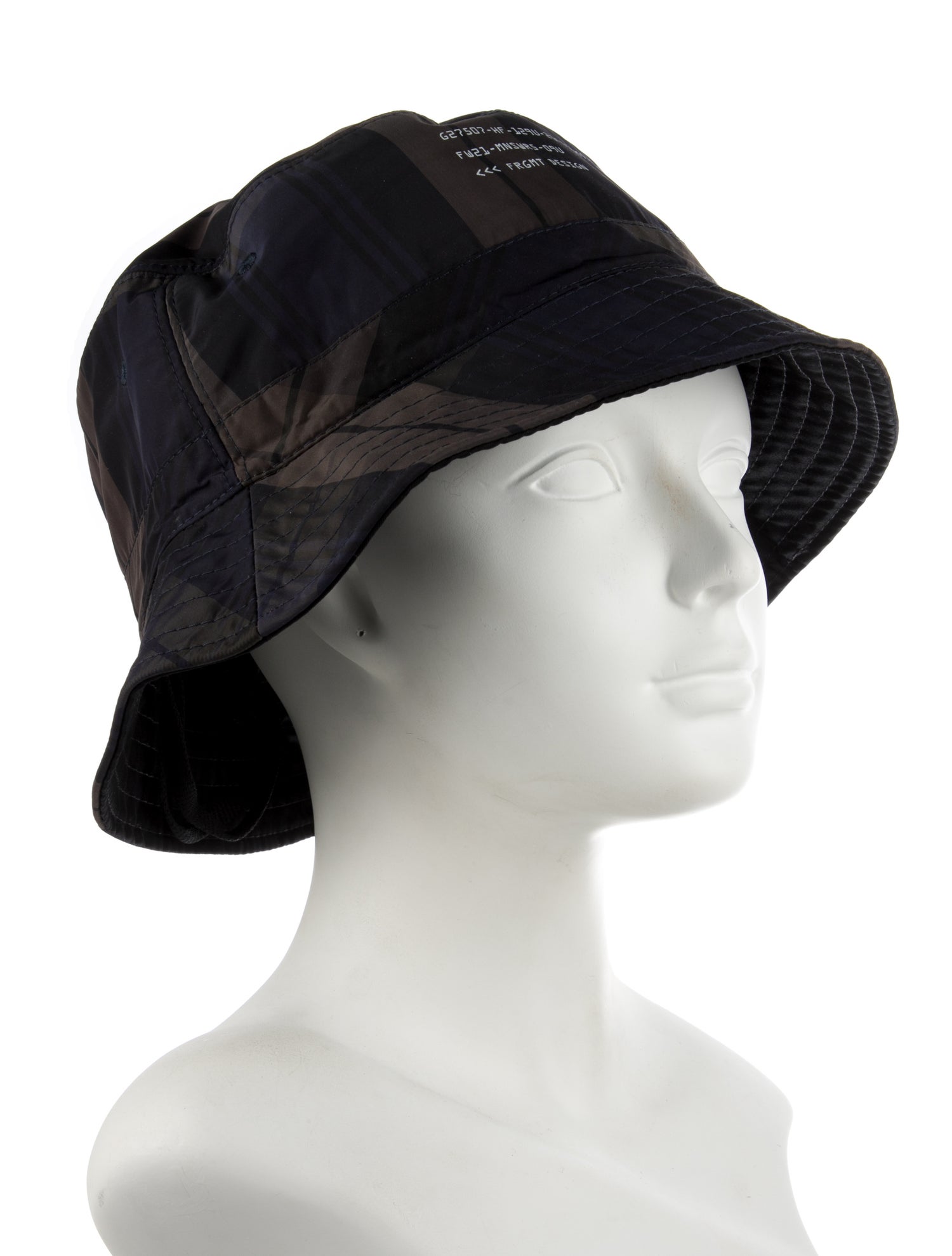 Moncler Blue Pattern Bucket Hat Size XL w/Tags