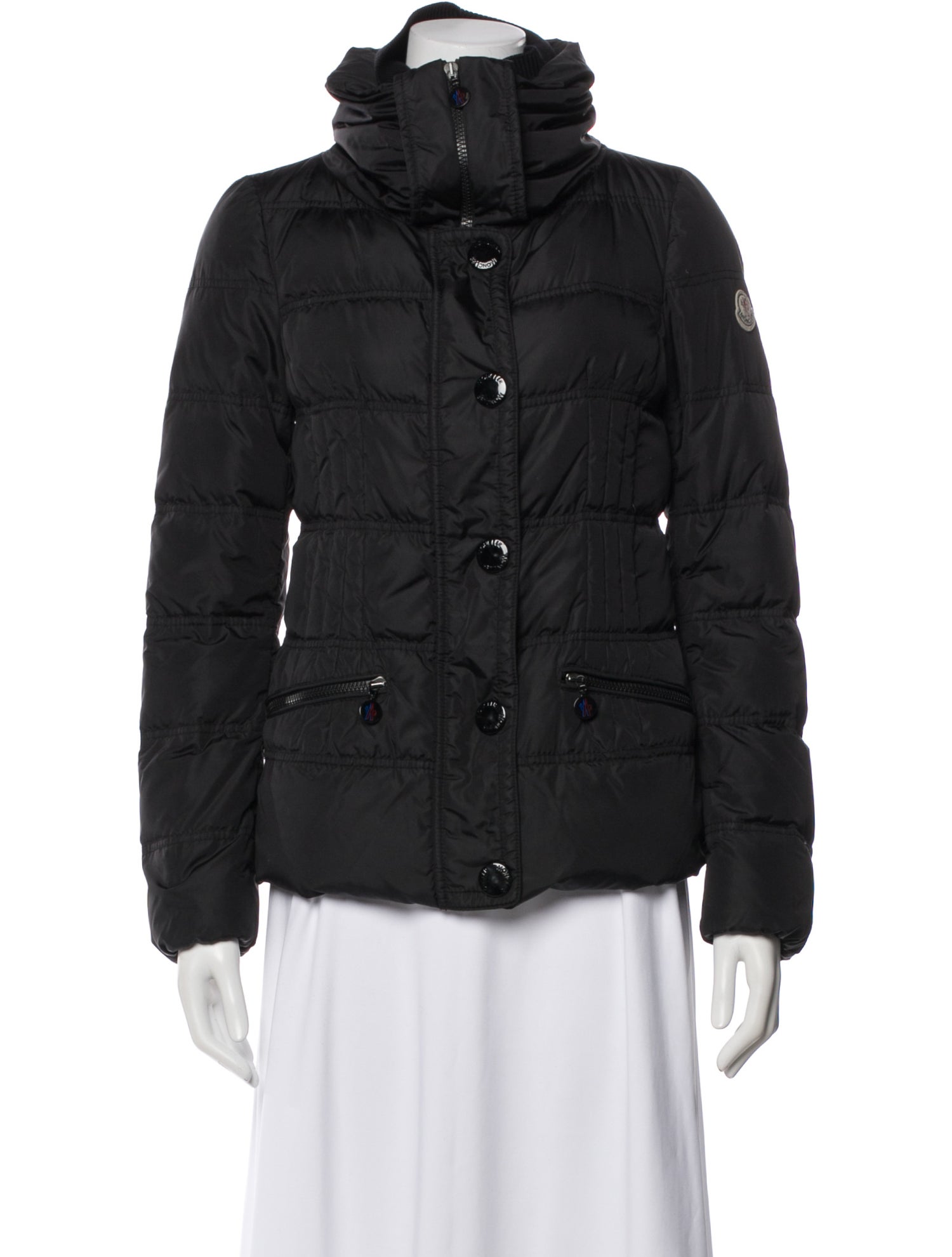 Moncler Down Plaid Print Utility Jacket