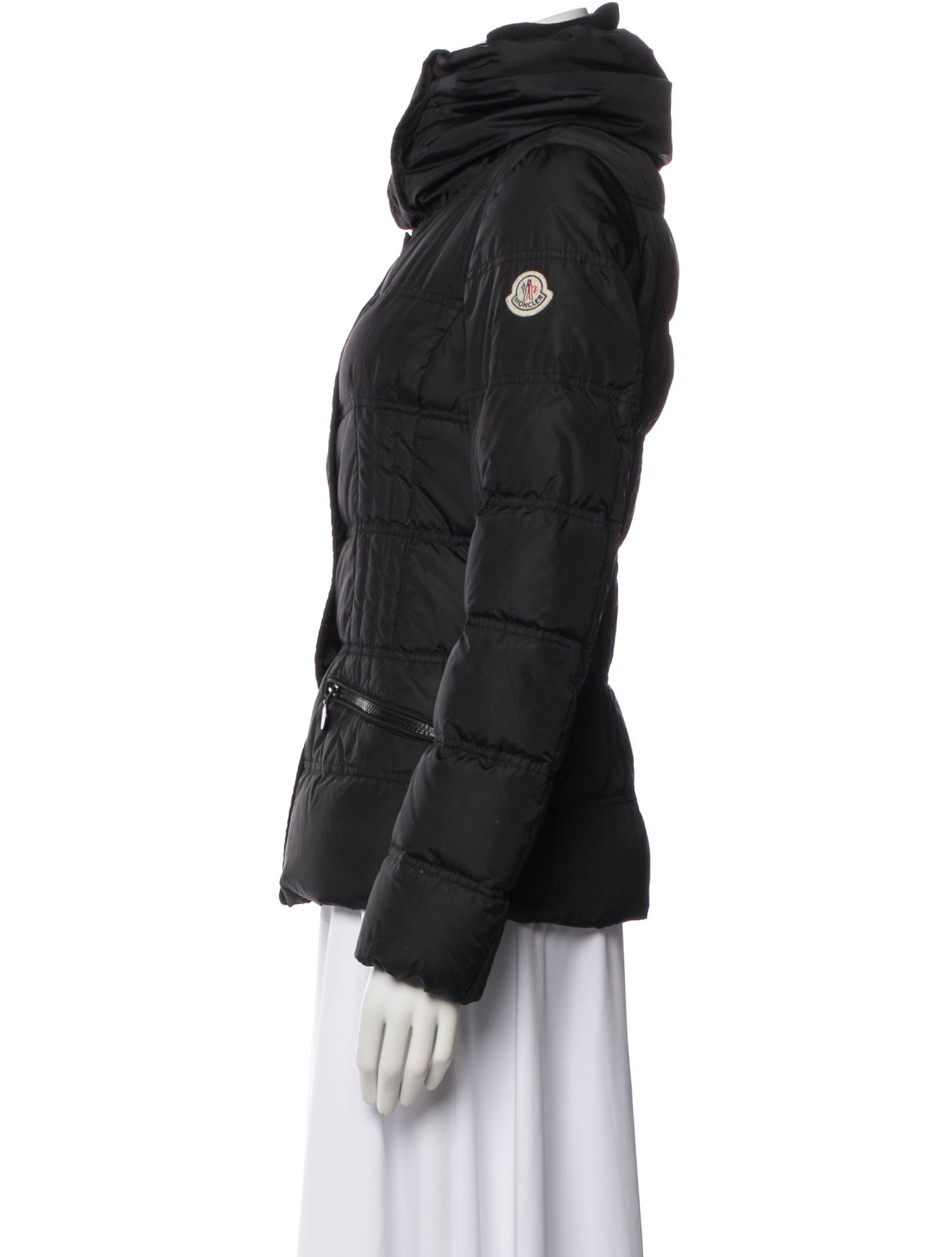 Moncler Down Plaid Print Utility Jacket