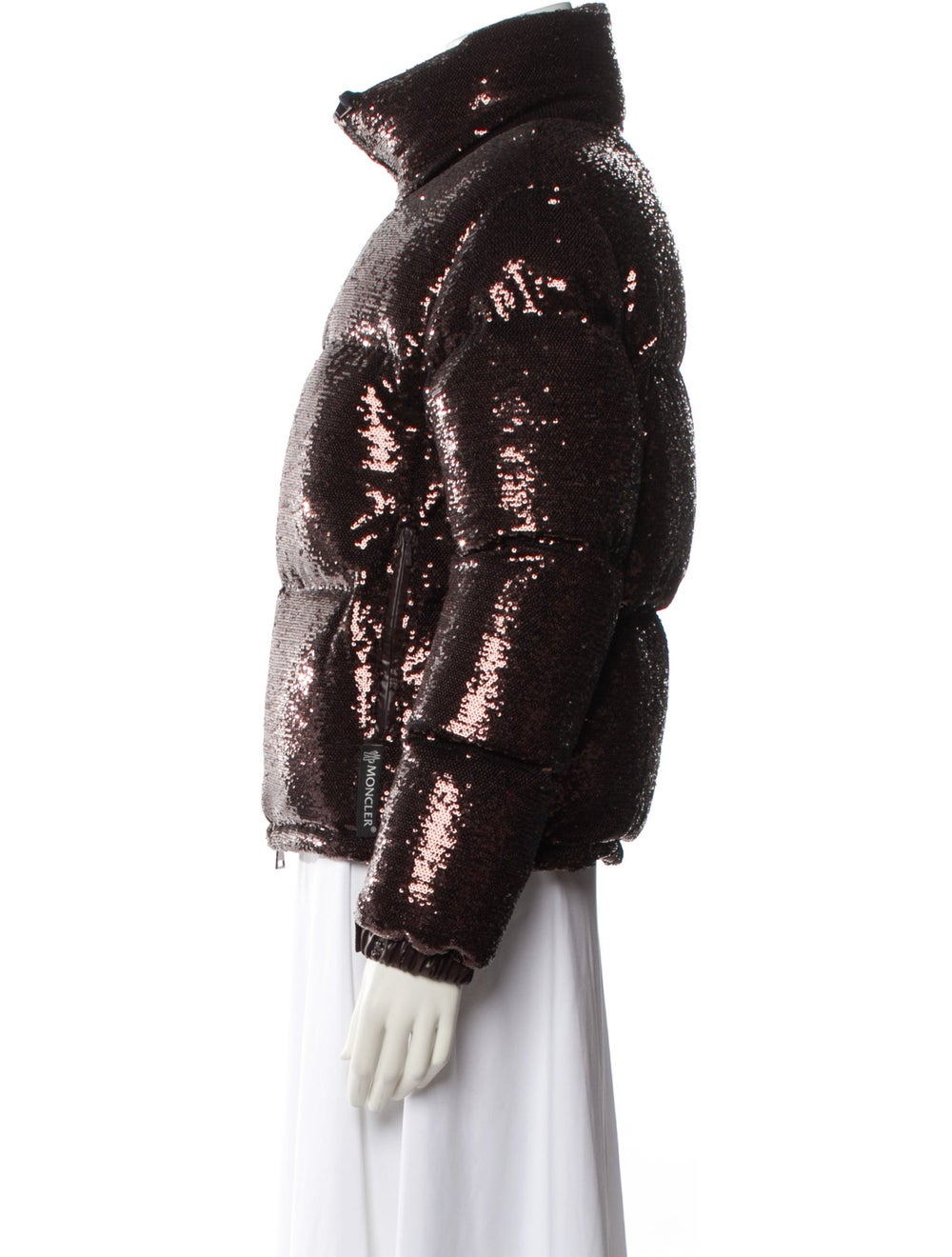 Moncler Sequin Jacket Brown Printed Sequin Embell… - image 2