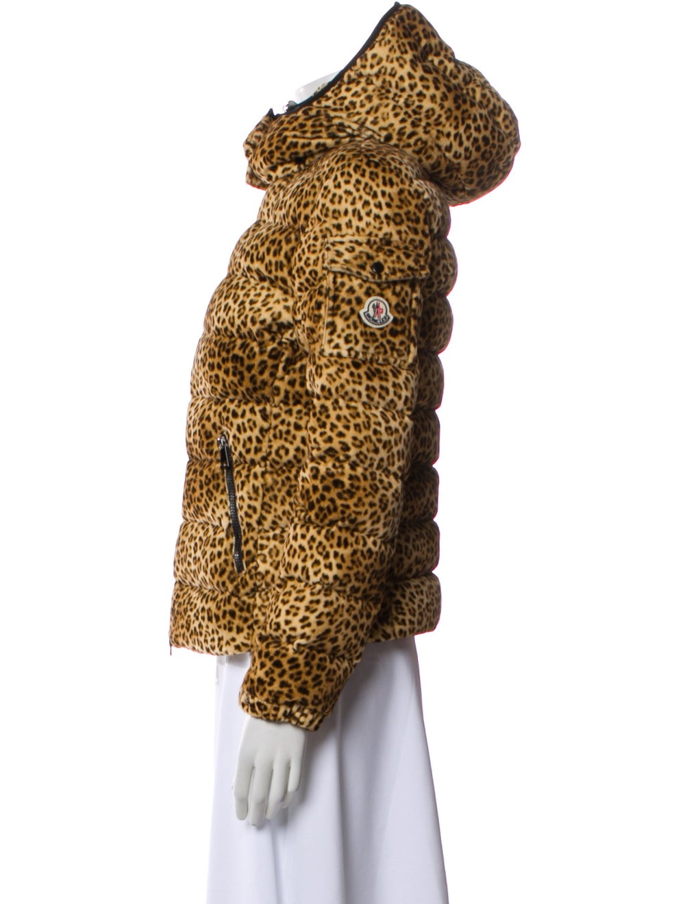 Moncler Jacket Brown Colorblock Pattern With Hood… - image 2