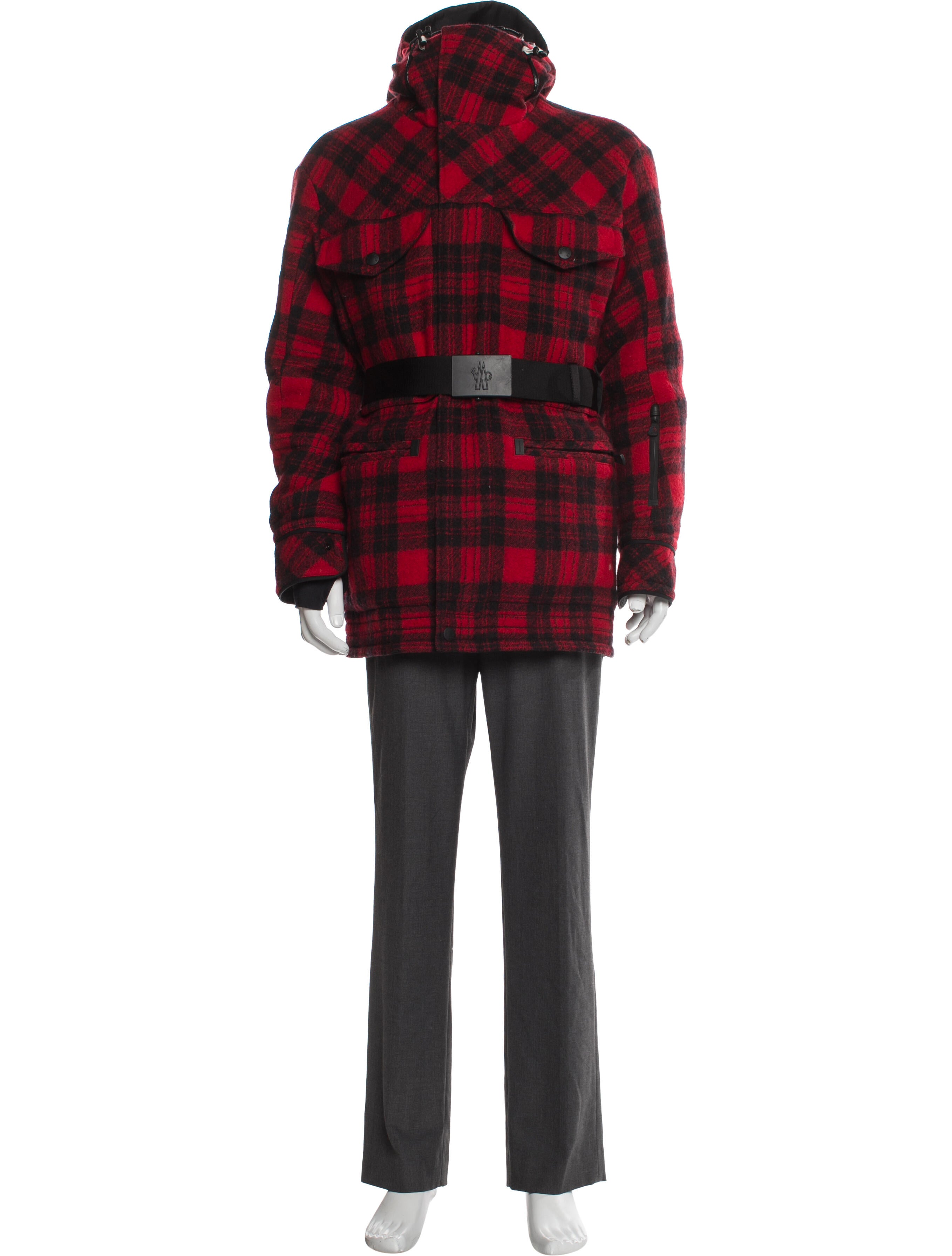 Moncler Plaid Print Parka