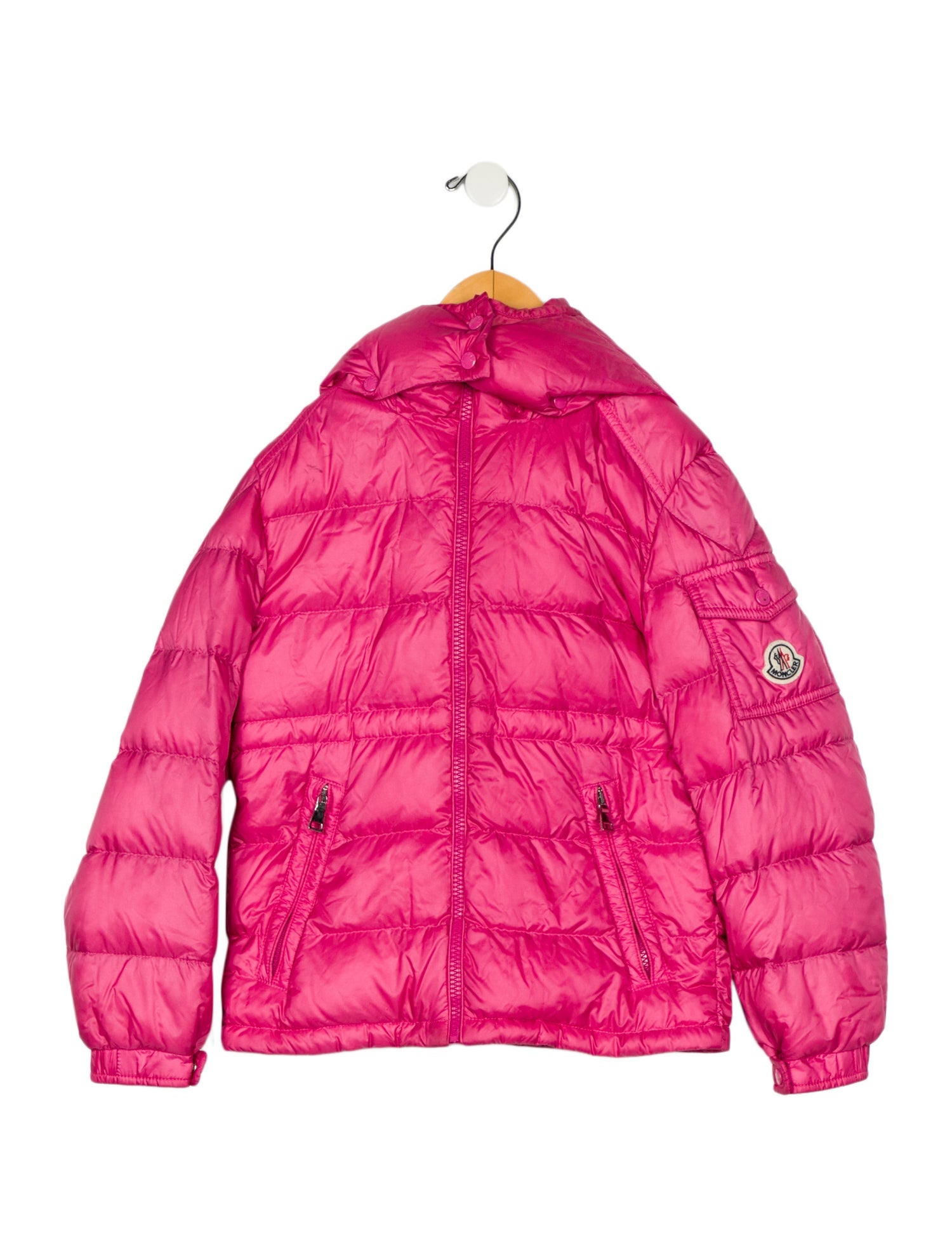Moncler Kid Girl's Solid Down Puffer Coat