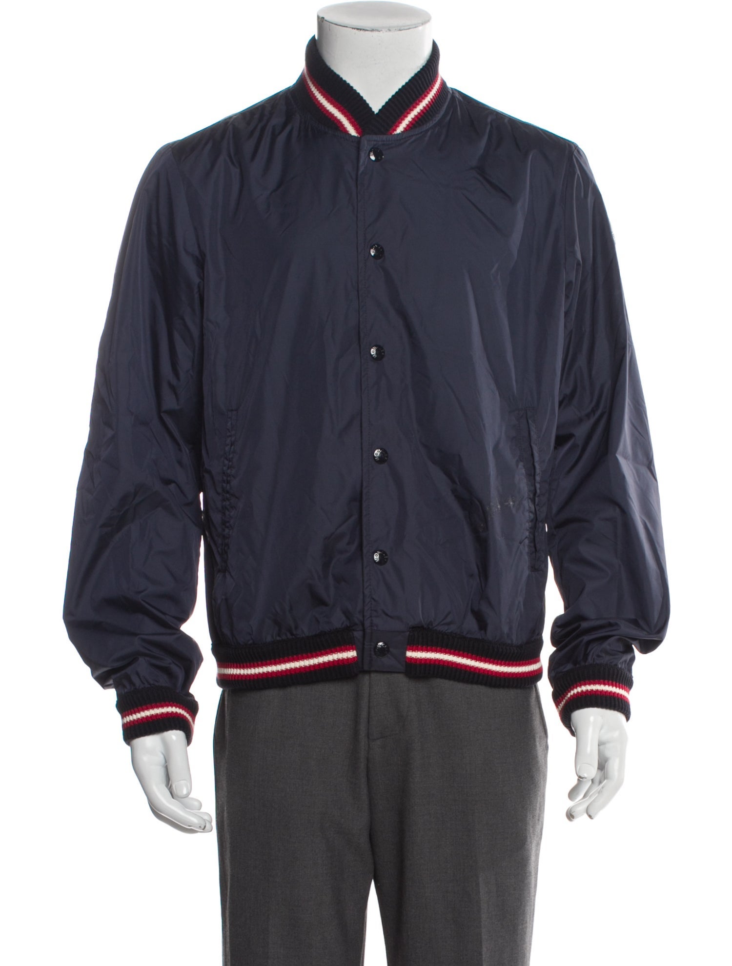 Moncler Striped Bomber Jacket