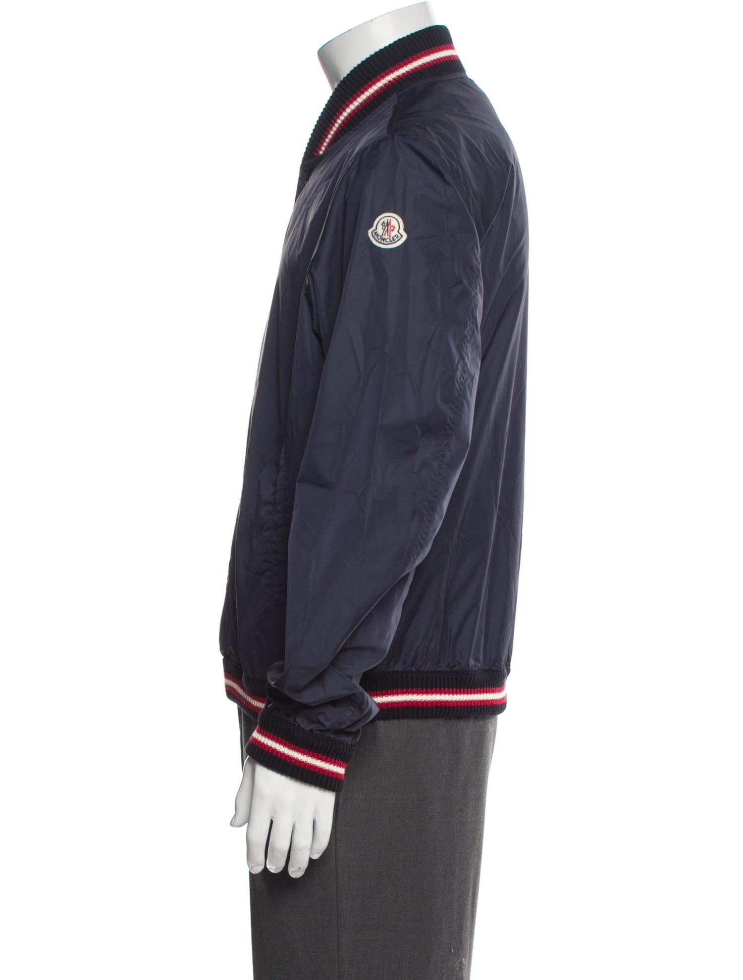 Moncler Striped Bomber Jacket