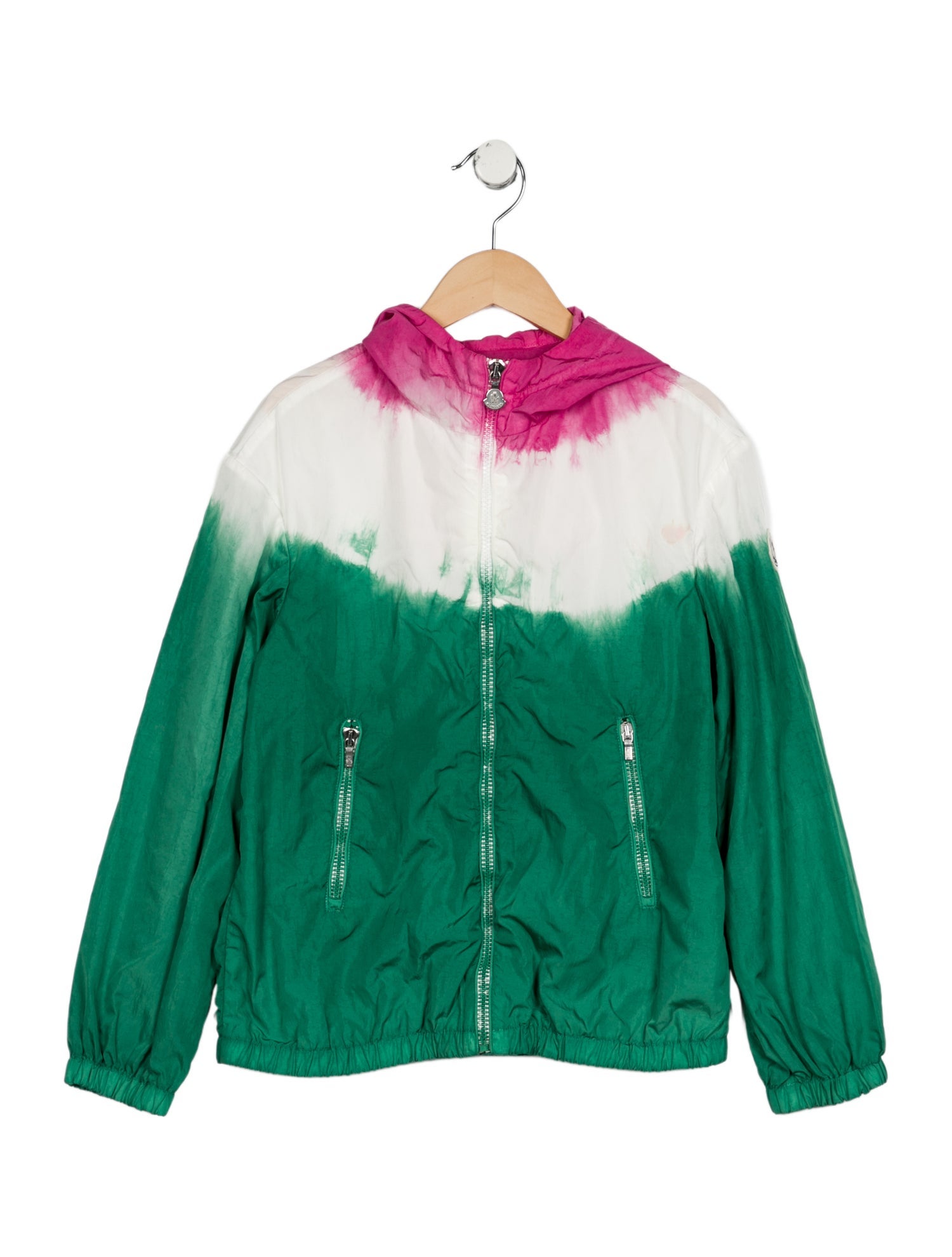 Moncler Kid Girl's Nylon Multicolor Zip Jacket