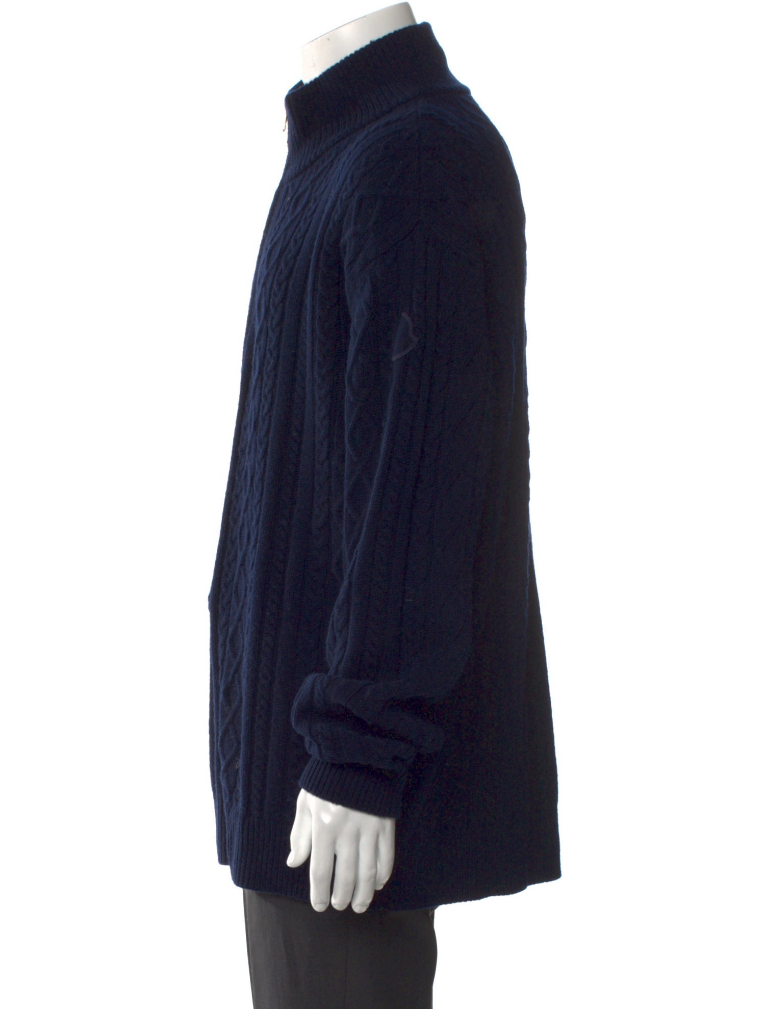 Moncler Virgin Wool Turtleneck Polo Sweater