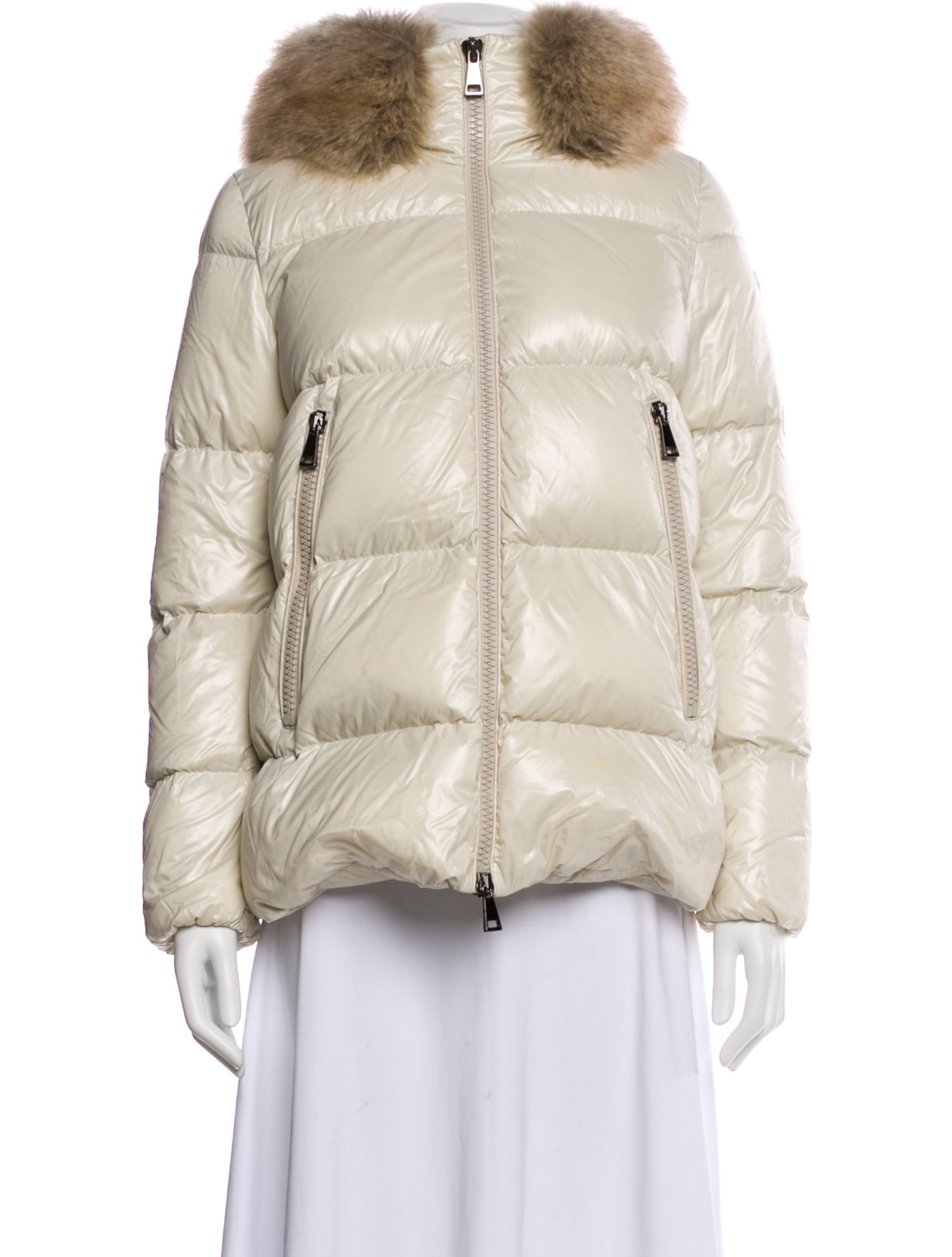 Moncler Nylon Faux Fur Jacket