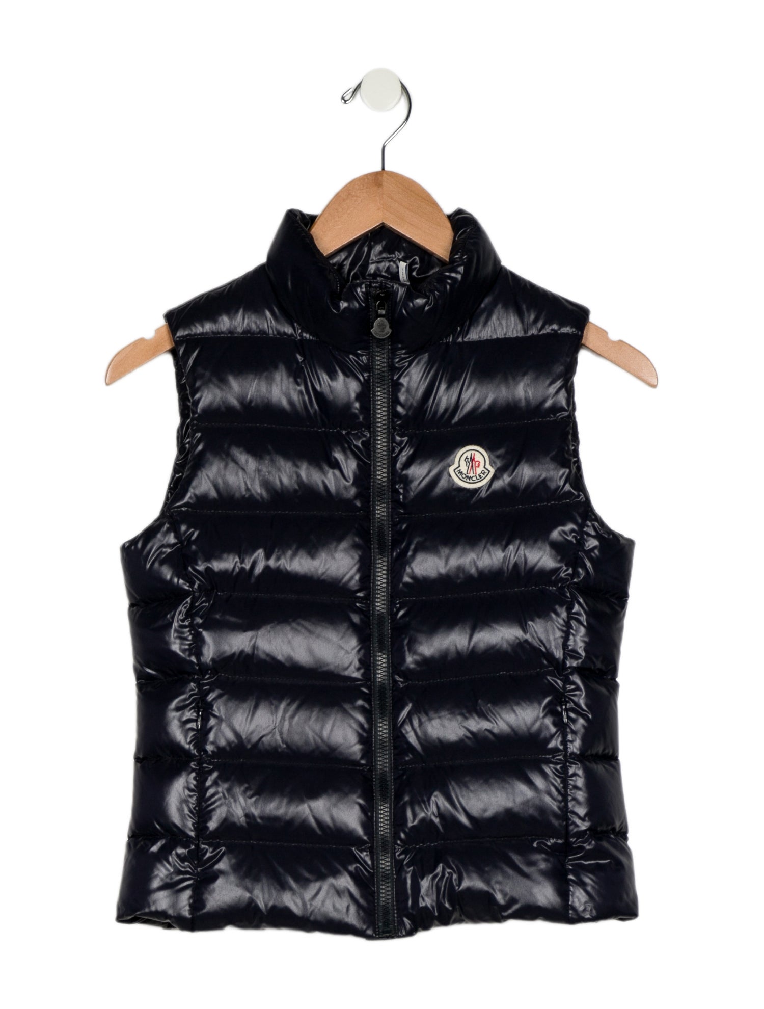 Moncler Blue puffer vest with zip closure
