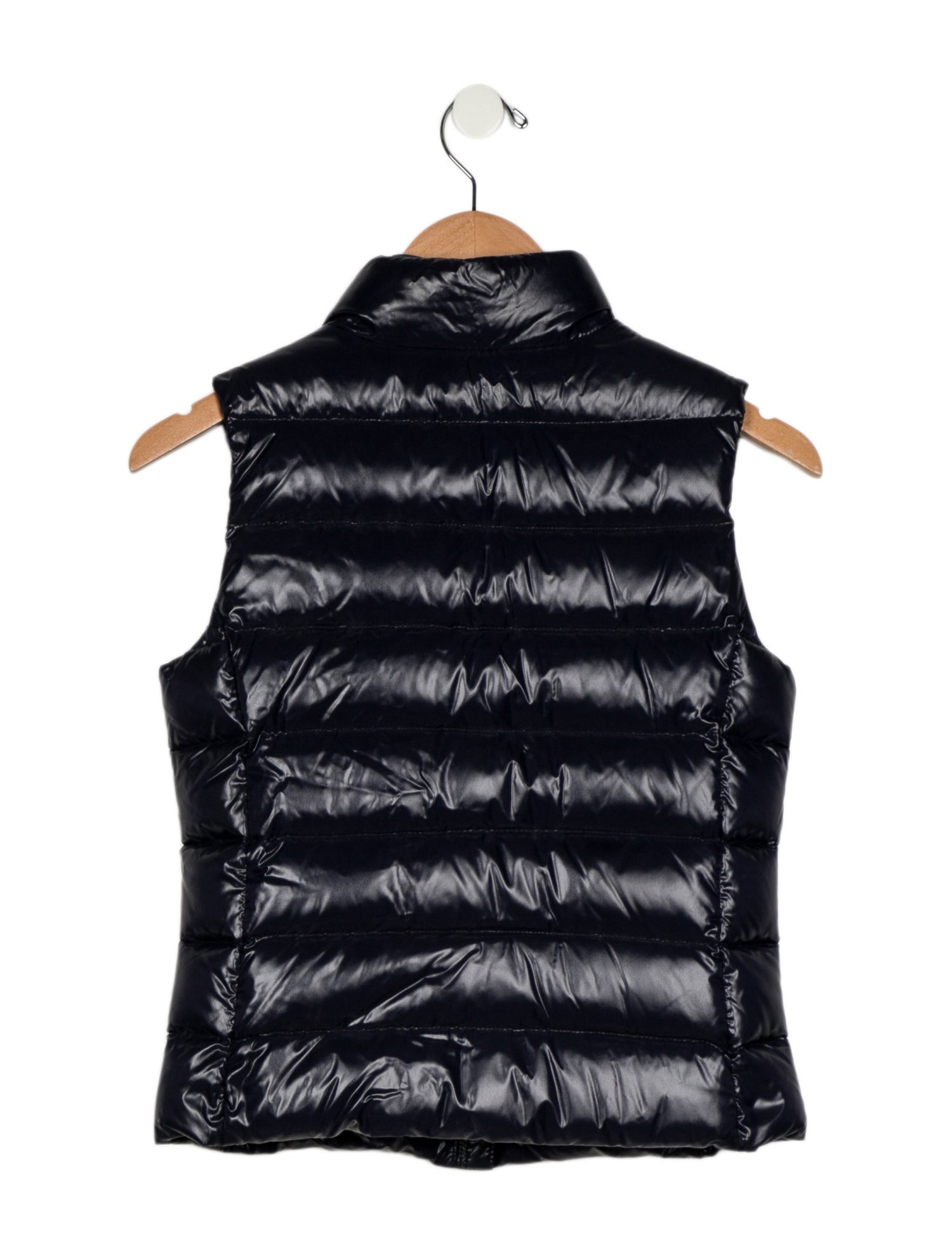 Moncler Blue puffer vest with zip closure
