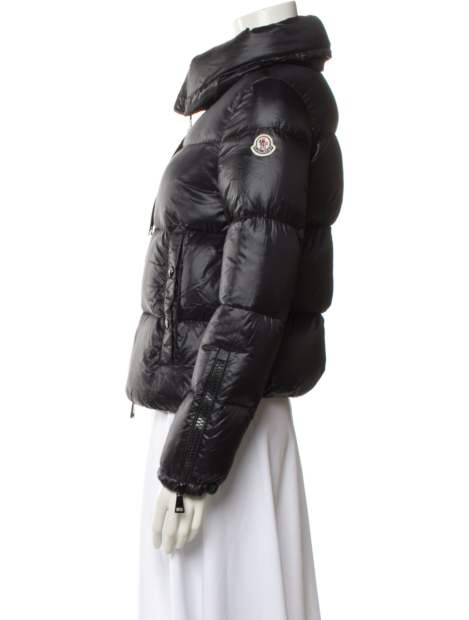 Moncler Bandama Nylon Faux Fur Jacket