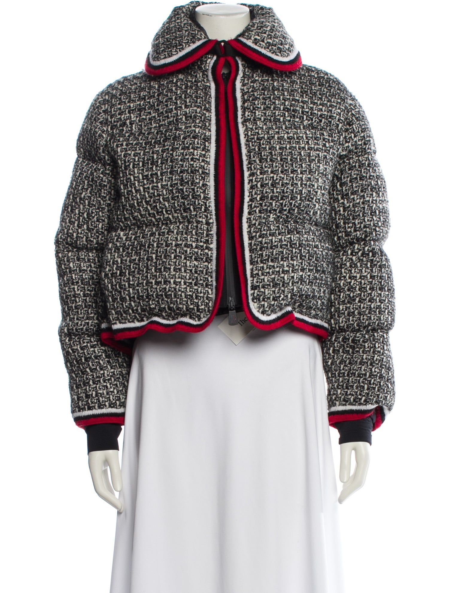 Moncler Grenoble Virgin Wool Tweed Pattern Down Jacket