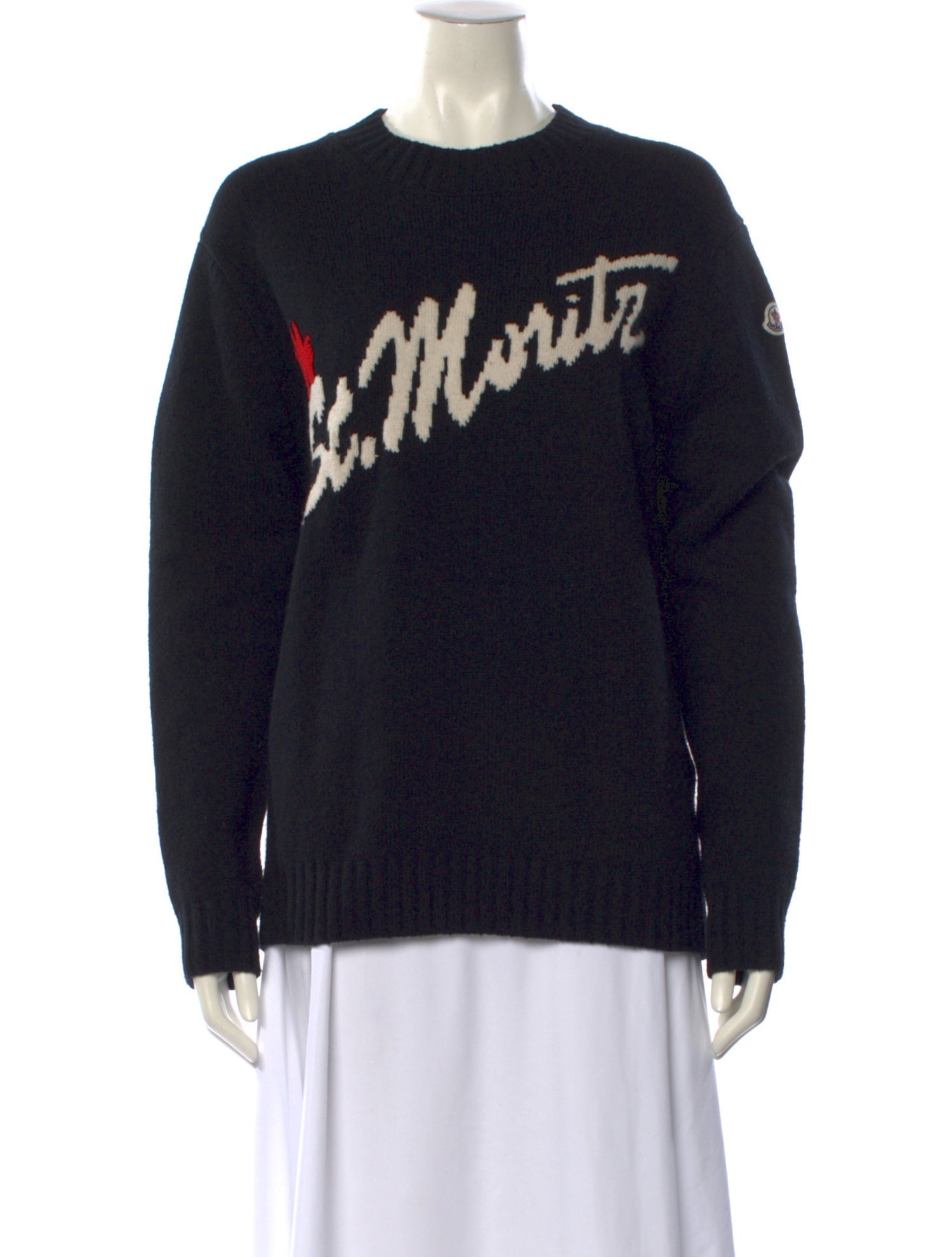 Moncler Wool Graphic Print Sweater