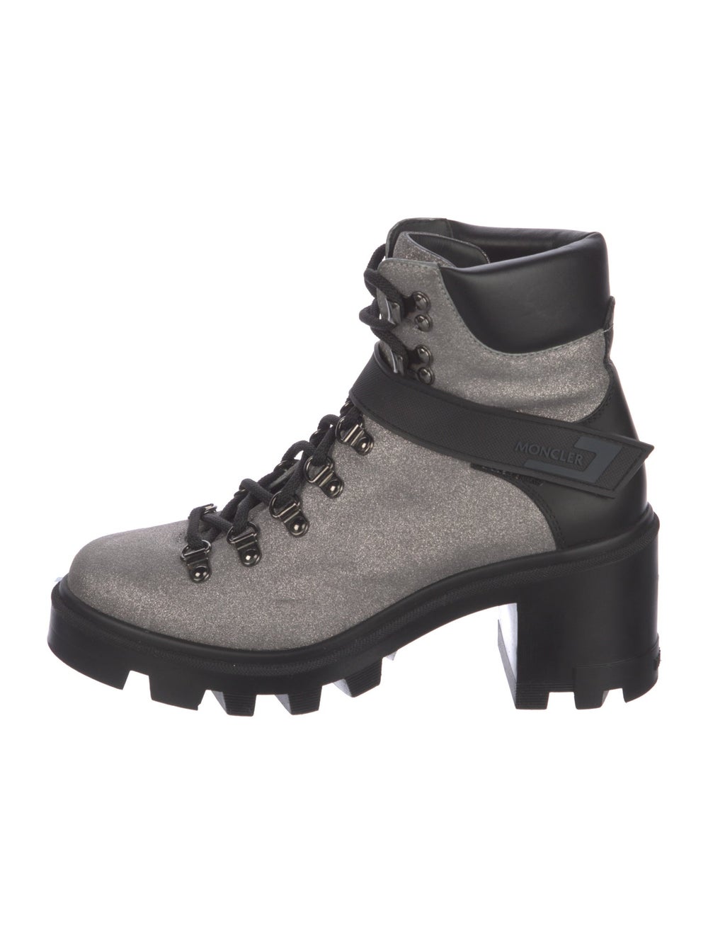 Moncler Glitter Colorblock Pattern Combat Boots - image 1