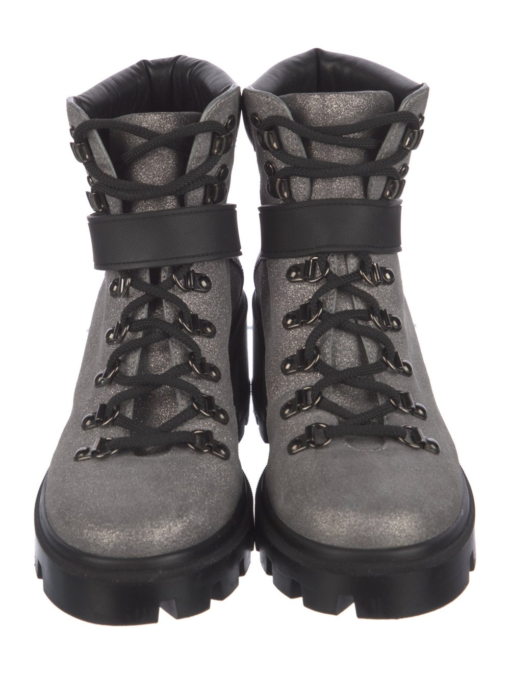 Moncler Glitter Colorblock Pattern Combat Boots - image 3