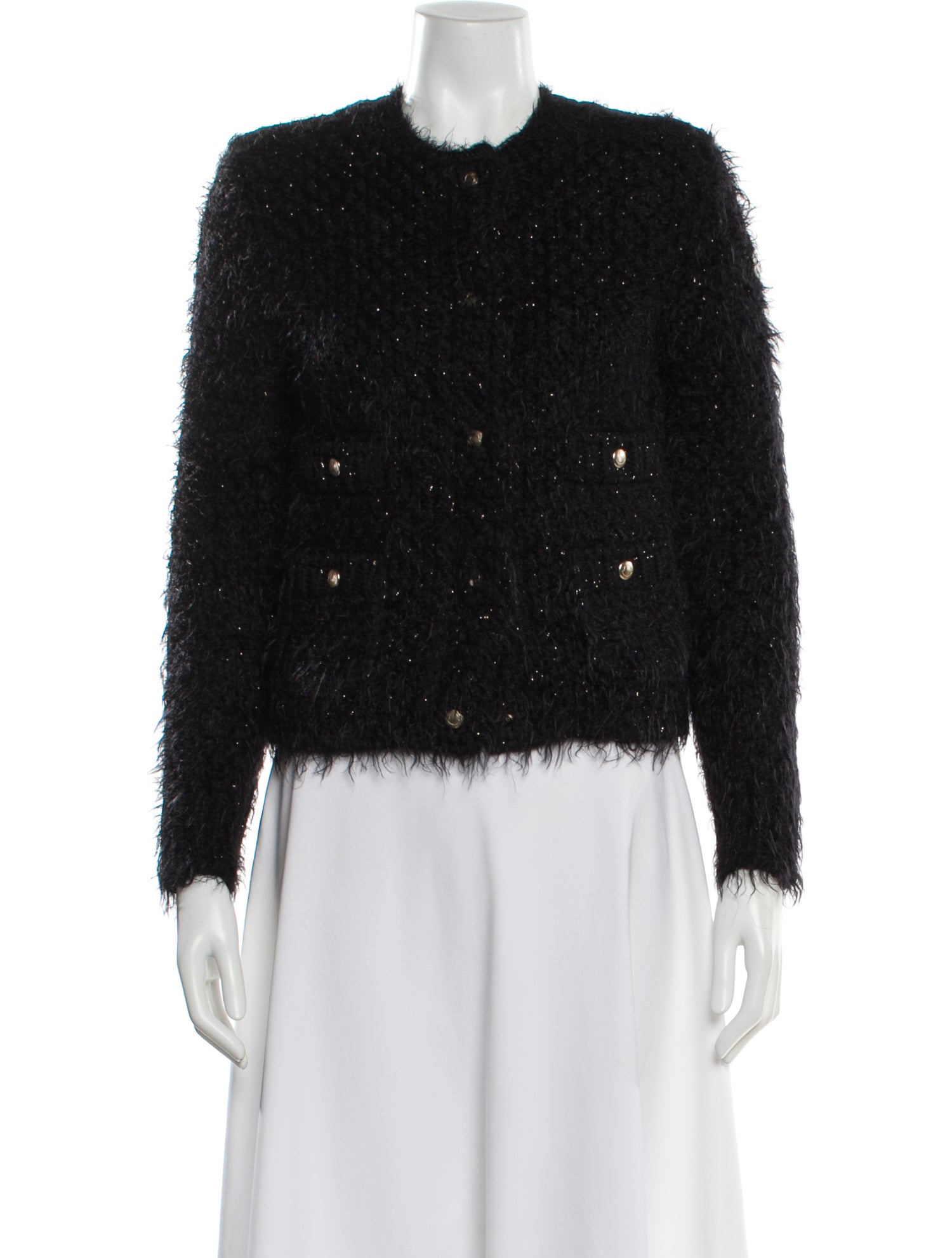 Hanae Mori Blazer - Black Jackets, Clothing - WNAHI20413 | The