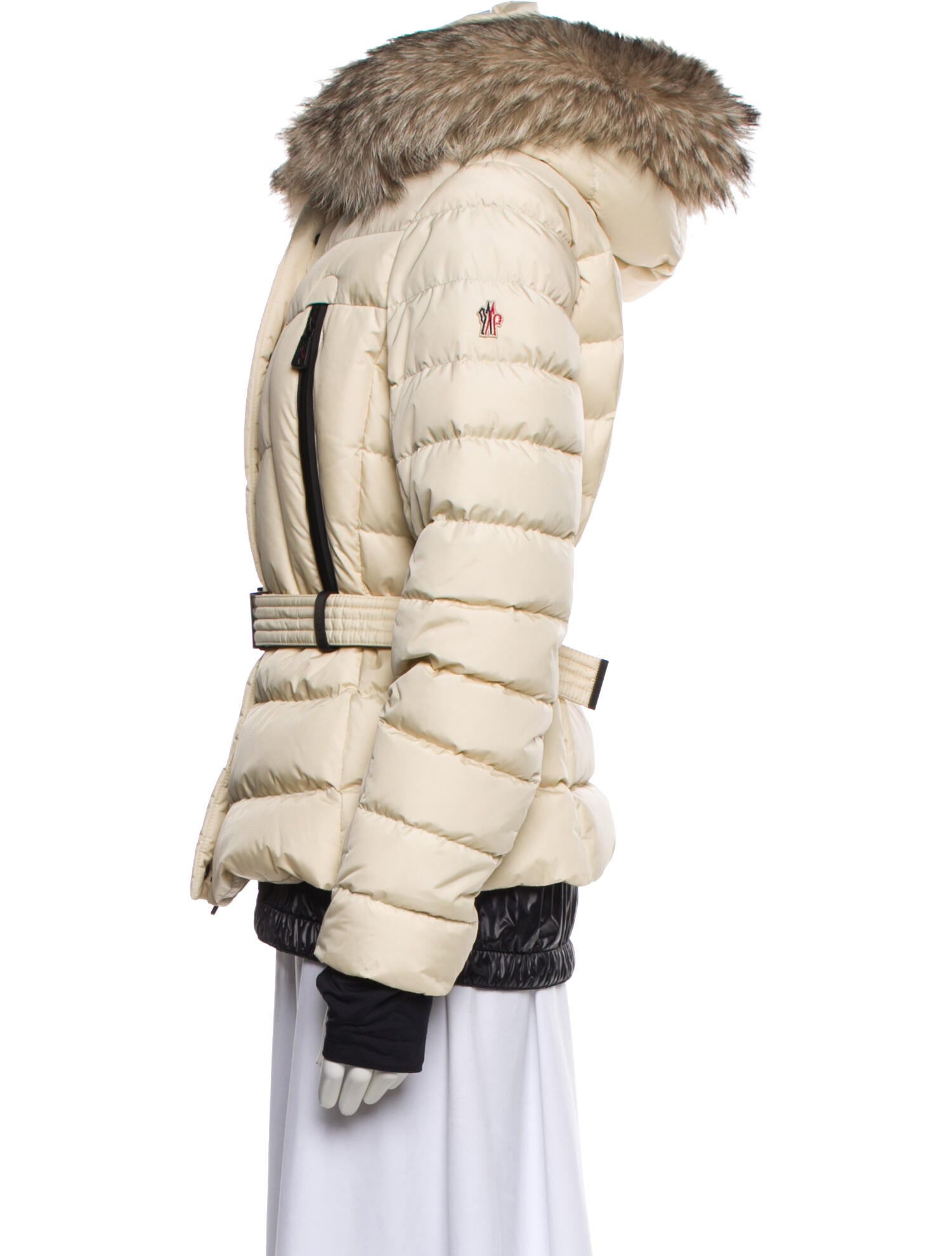 Moncler Grenoble Striped Fur Jacket