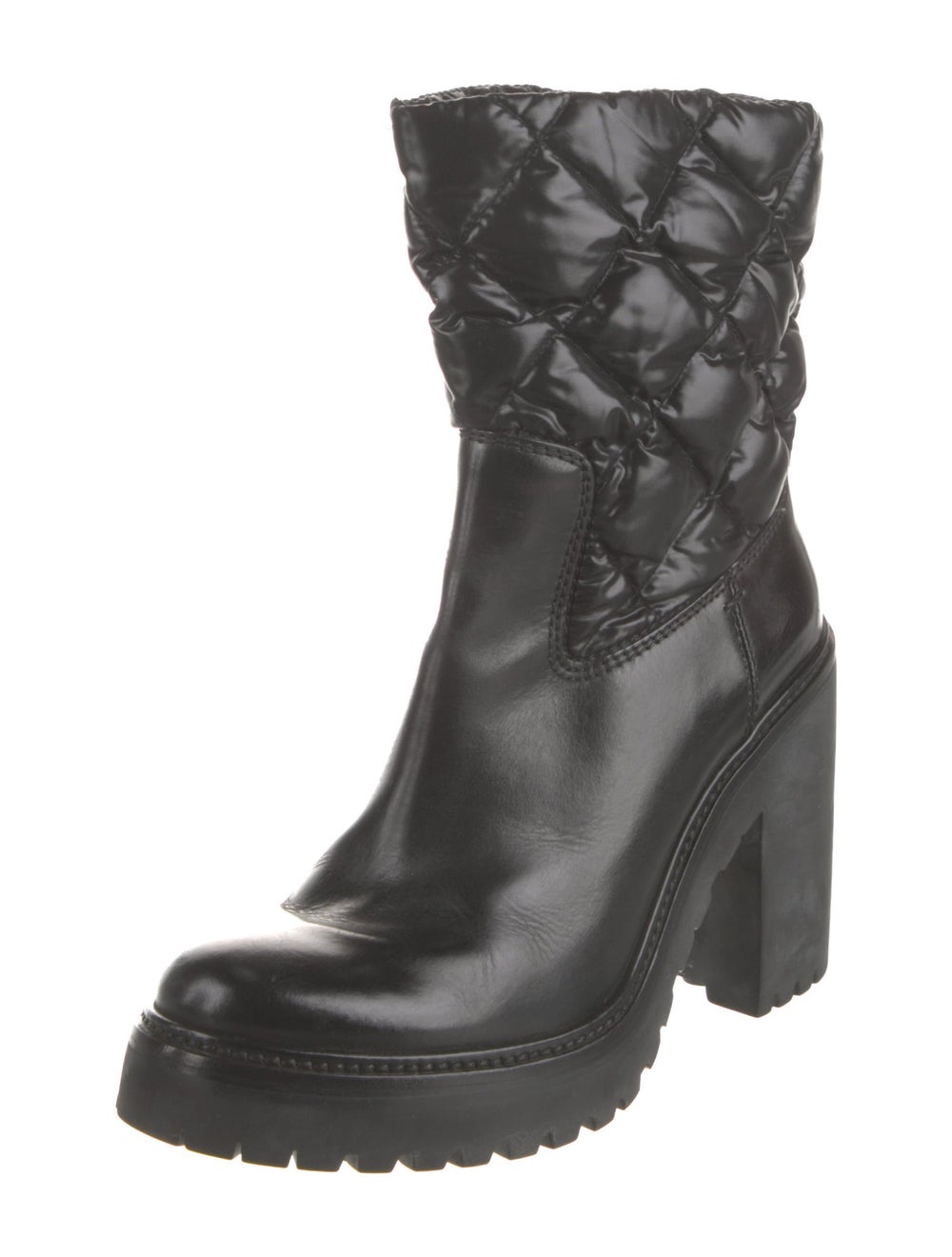 Moncler Quilted Pattern Leather Combat Boots - image 2