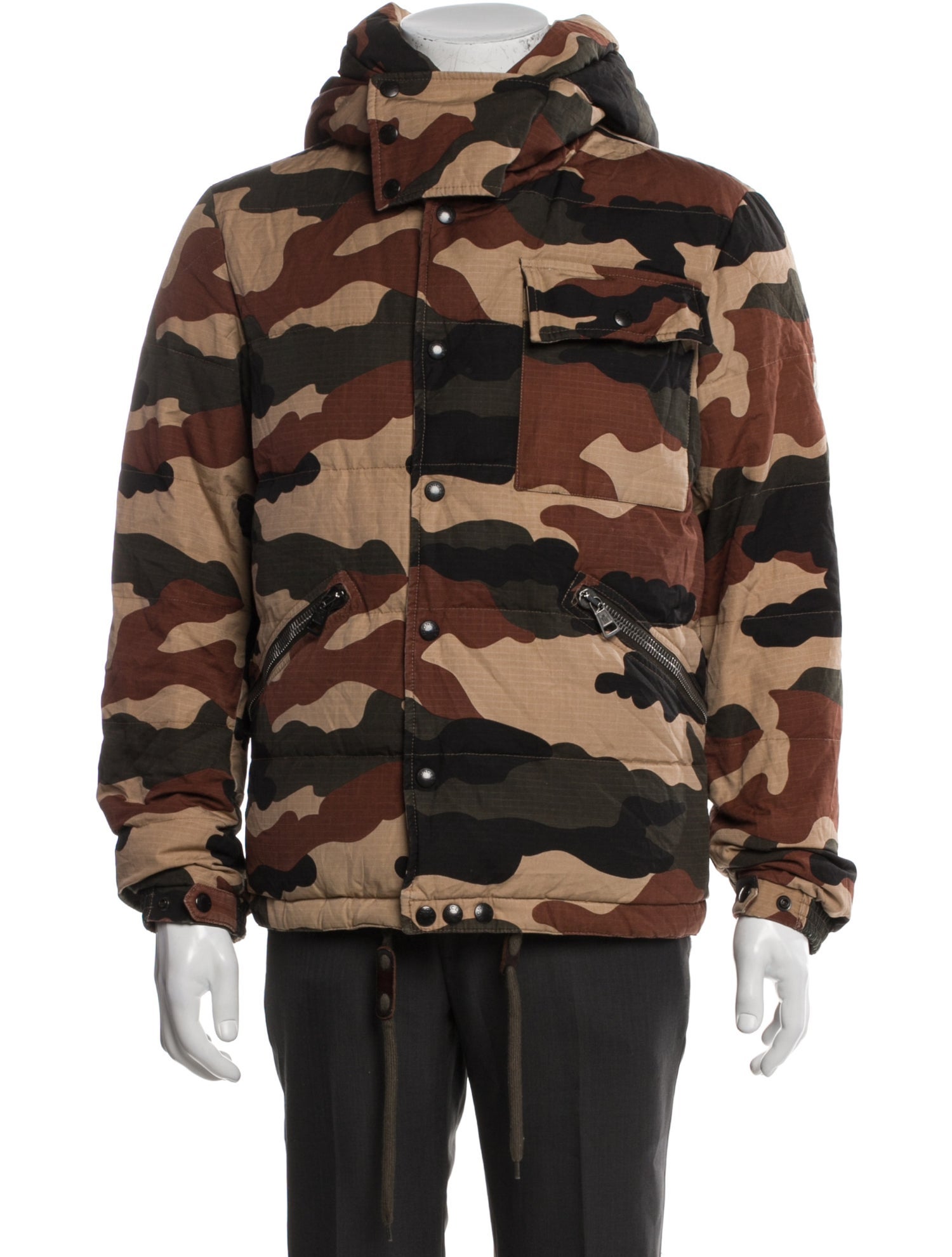 Moncler Camouflage Print Parka