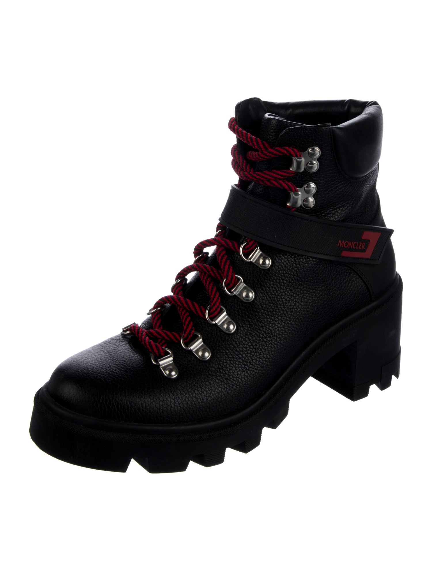 Moncler Leather Combat Boots