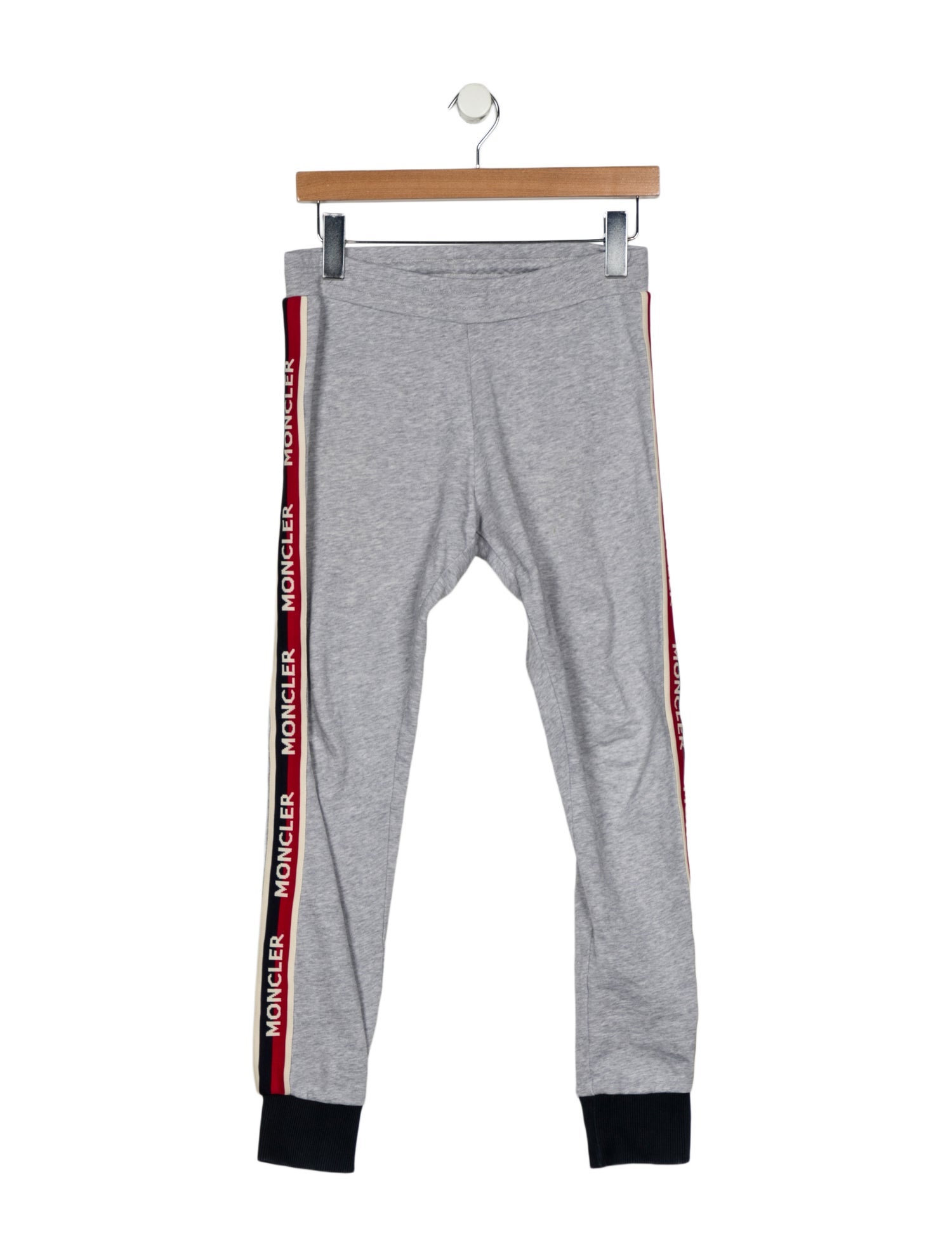 Moncler Cotton grey and multicolored patterned sweatpants