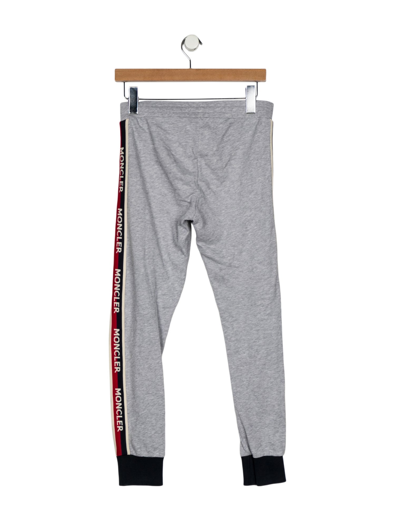 Moncler Cotton grey and multicolored patterned sweatpants