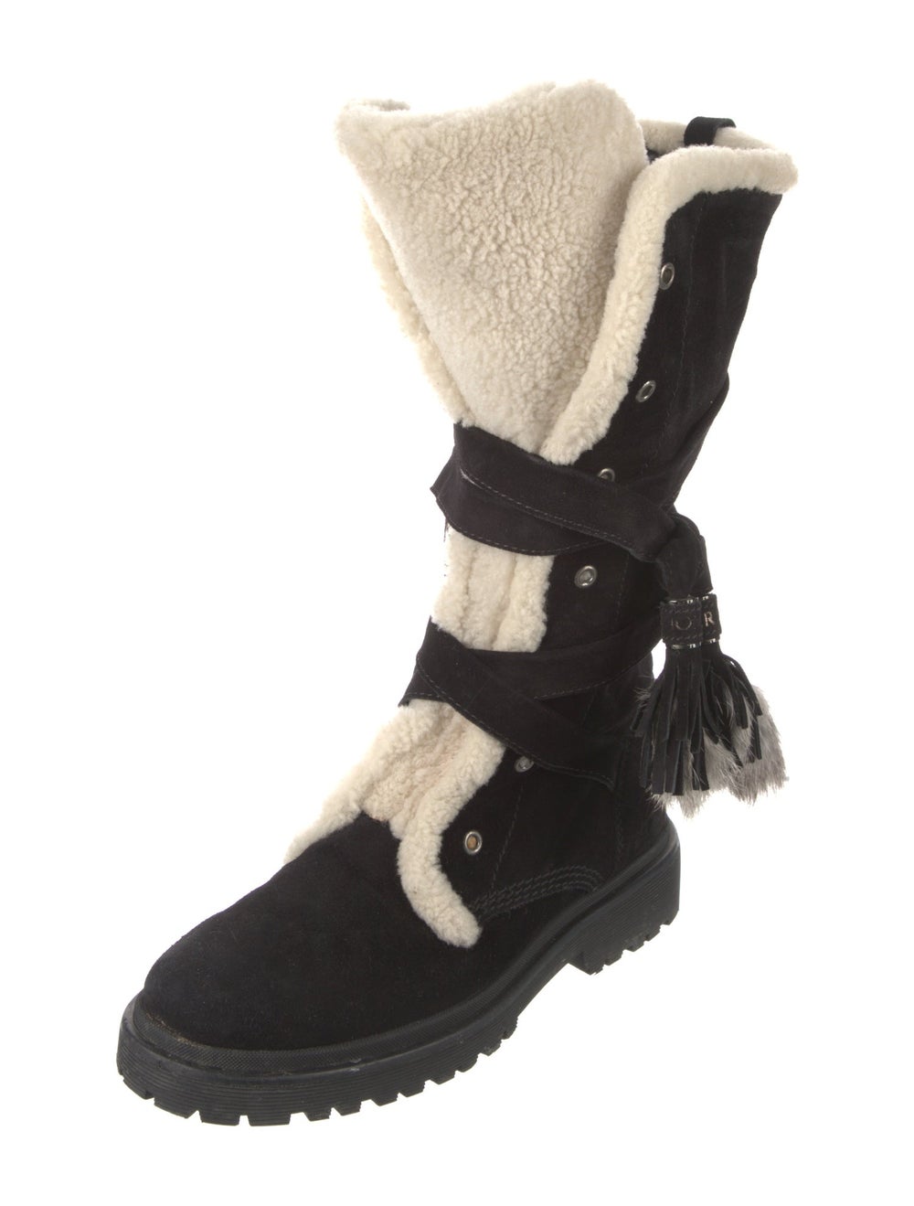 Moncler Suede Colorblock Pattern Combat Boots - image 2