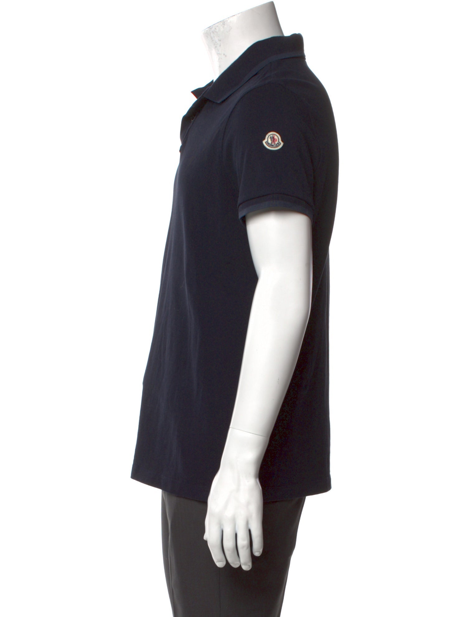 Moncler V-Neck Short Sleeve Polo Shirt