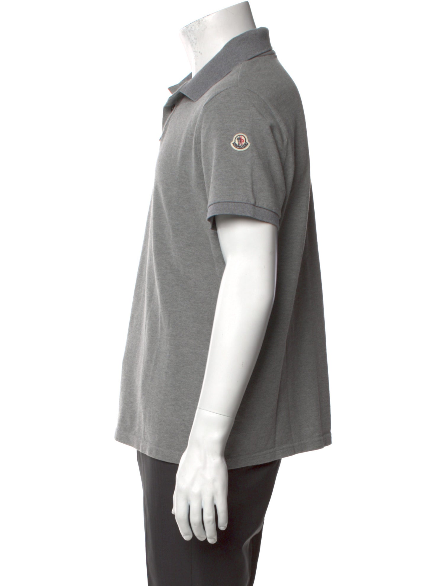 Moncler V-Neck Short Sleeve Polo Shirt