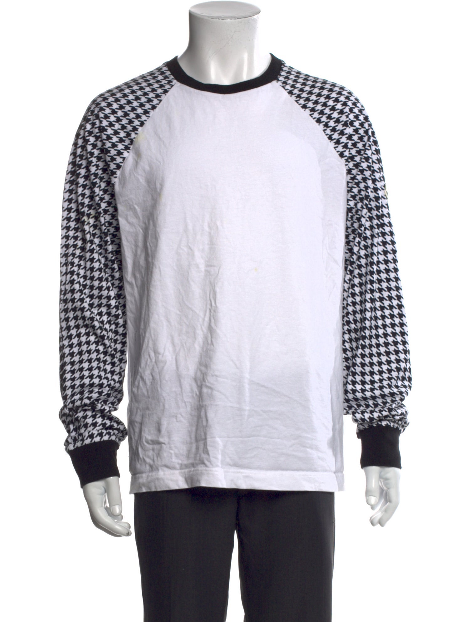 Moncler Houndstooth Print Crew Neck T-Shirt