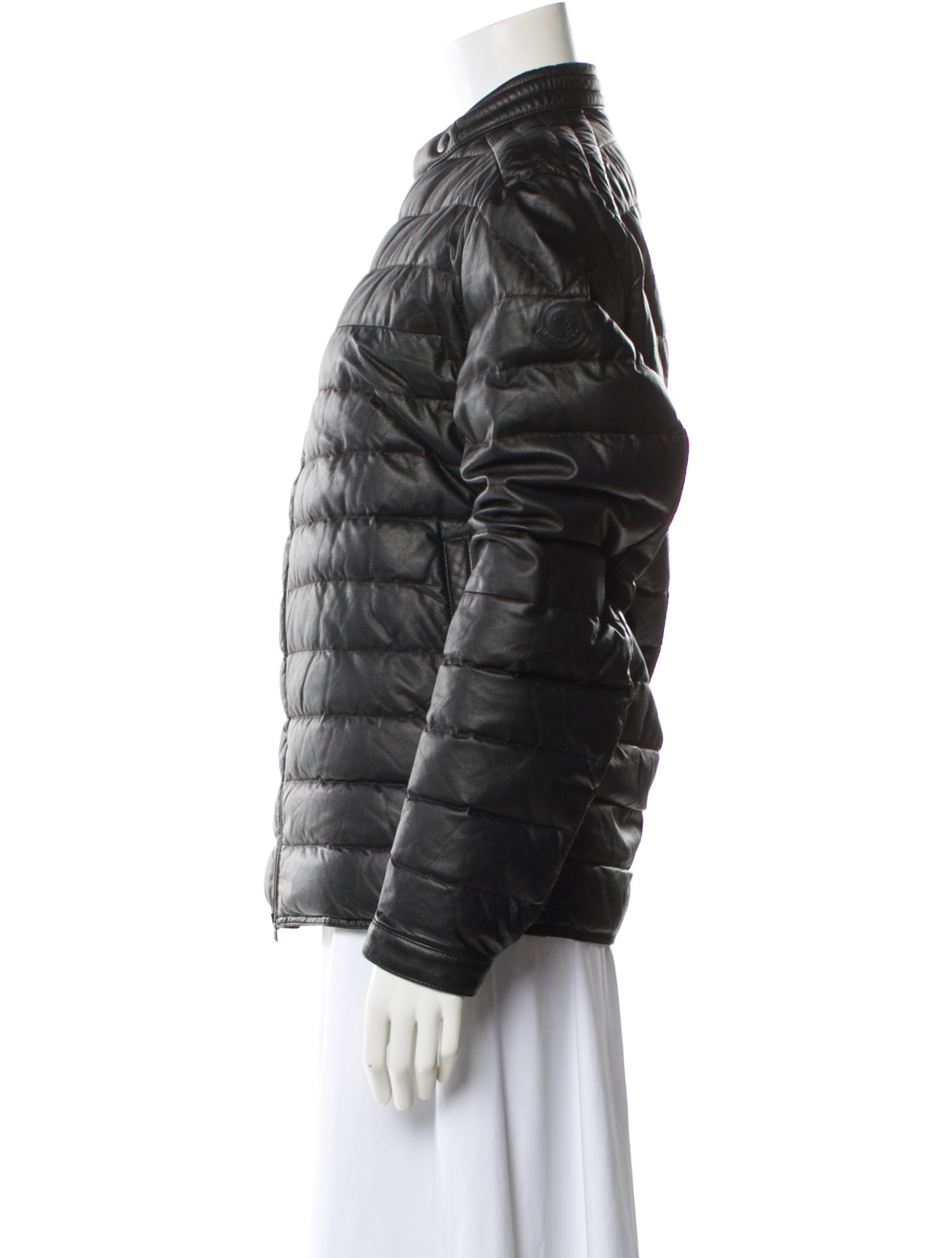 Moncler Leather Down Jacket
