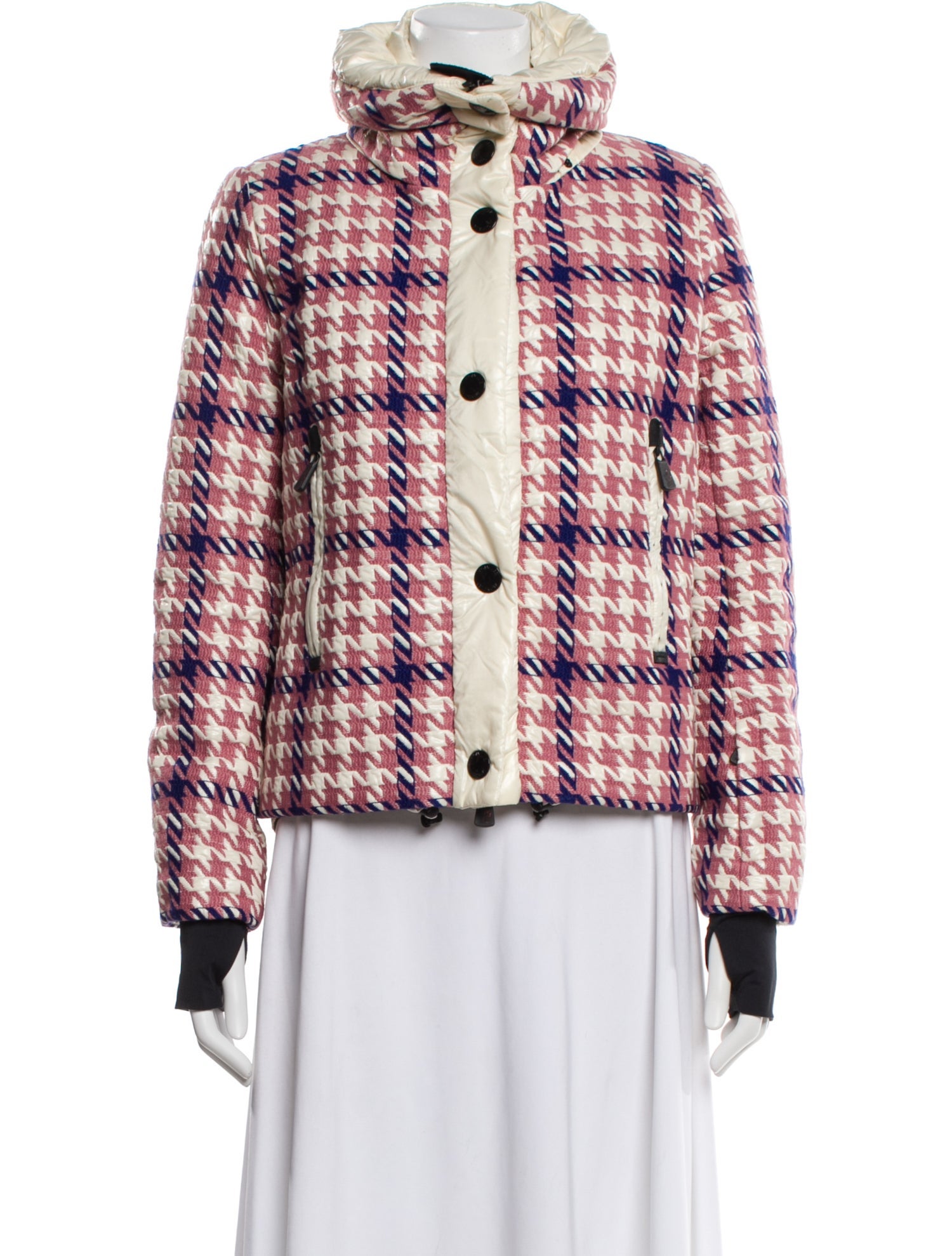 Moncler Grenoble Plaid Print Evening Jacket